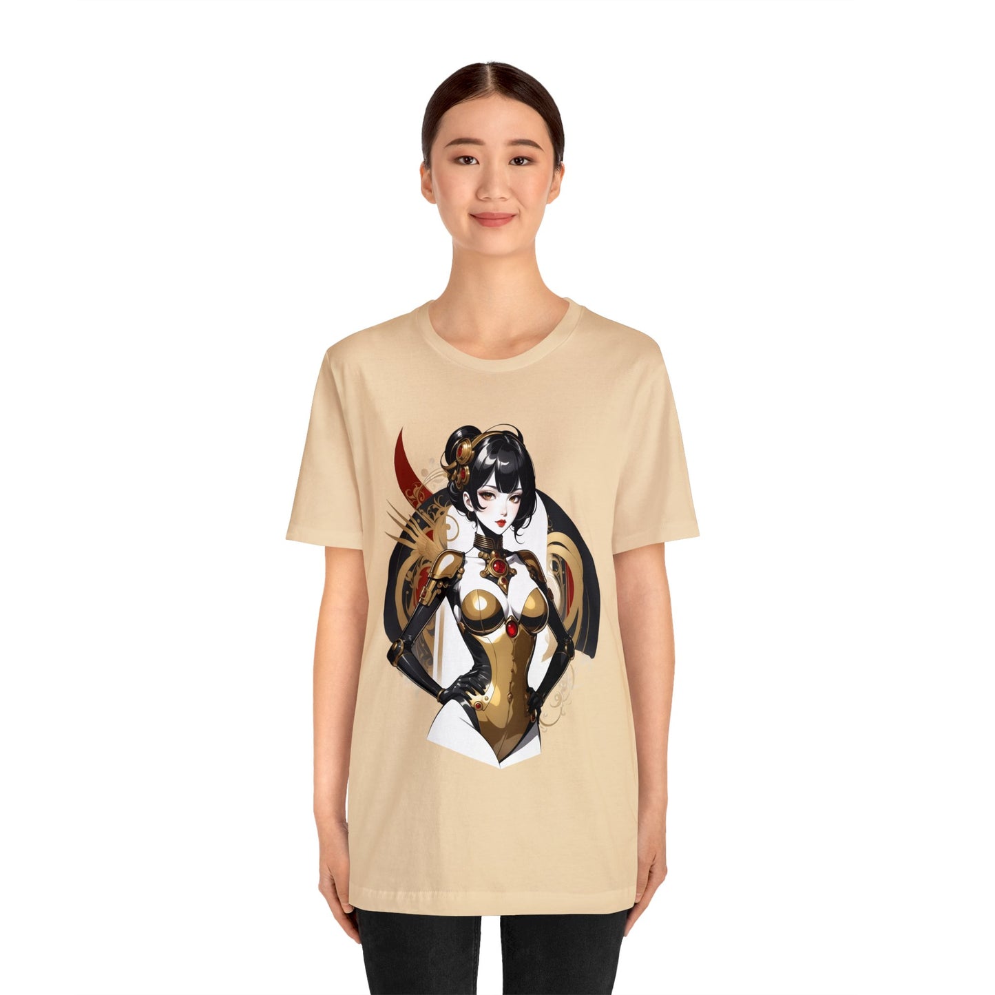Kǎtōng Piàn - Mecha Girl Collection - Olivia - Unisex Jersey Short Sleeve Tee Printify