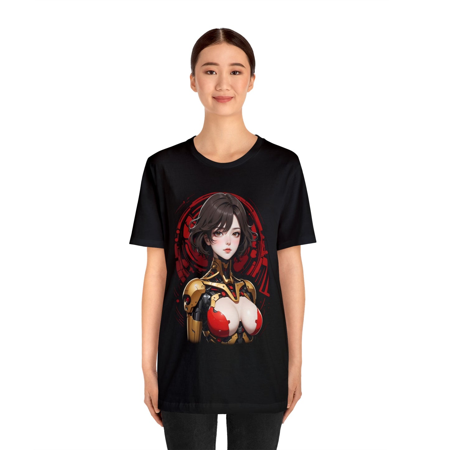 Kǎtōng Piàn - Mecha Girl Collection - Willow - Unisex Jersey Short Sleeve Tee Printify