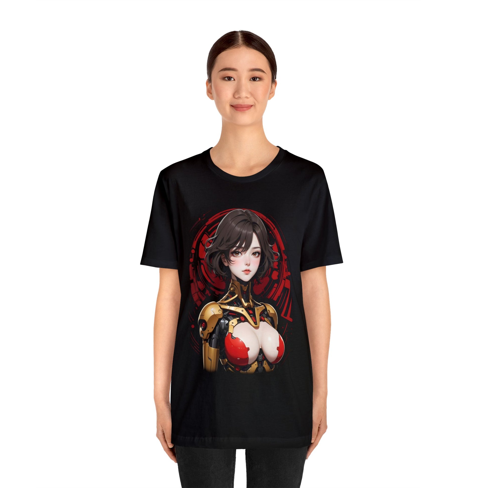 Kǎtōng Piàn - Mecha Girl Collection - Willow - Unisex Jersey Short Sleeve Tee Printify