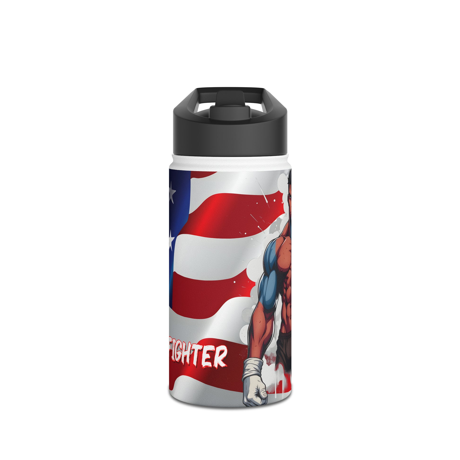Kǎtōng Piàn - Prized Fighter Collection - America - 001 - Stainless Steel Water Bottle, Standard Lid - Verdine Daniels