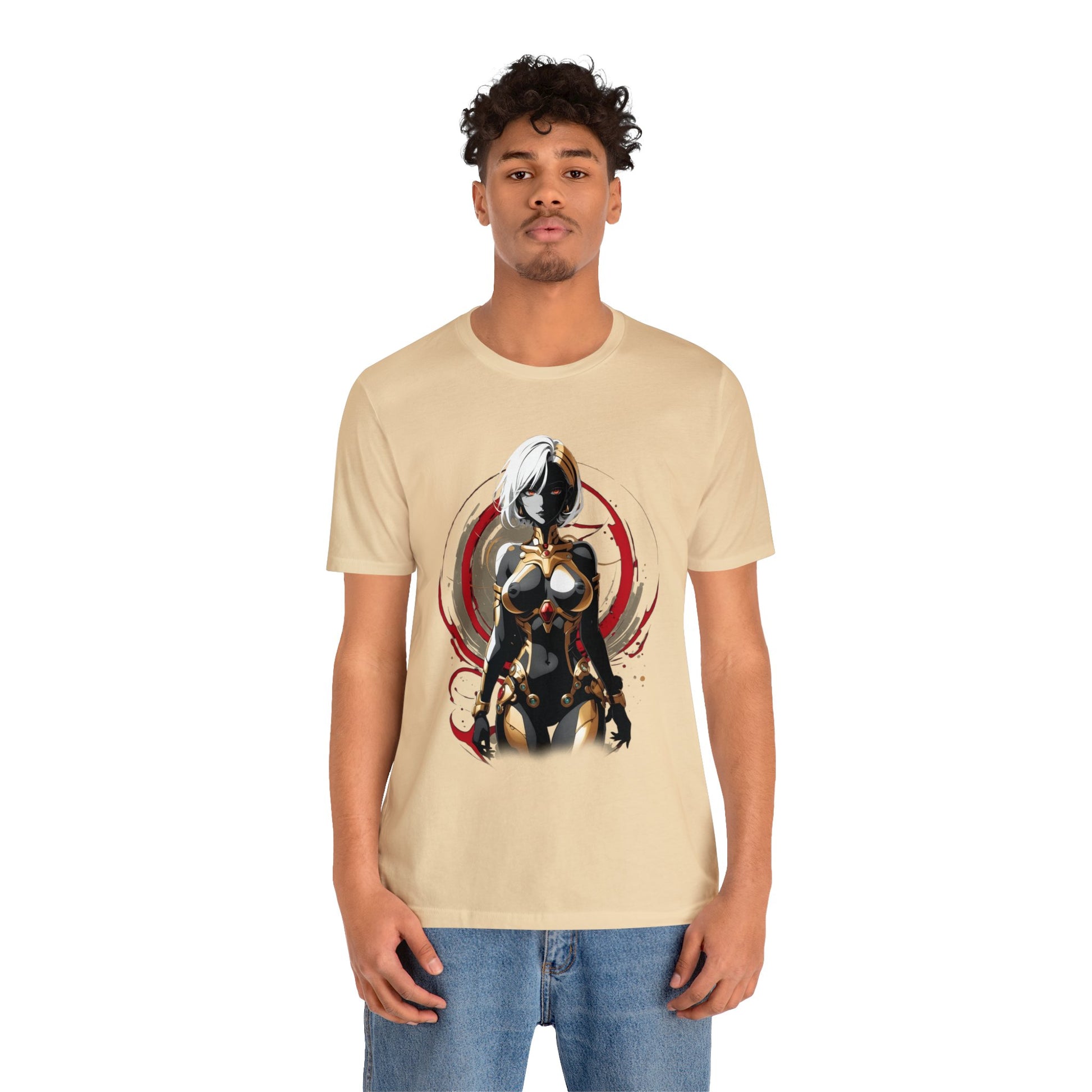 Kǎtōng Piàn - Mecha Girl Collection - Layla - Unisex Jersey Short Sleeve Tee Printify