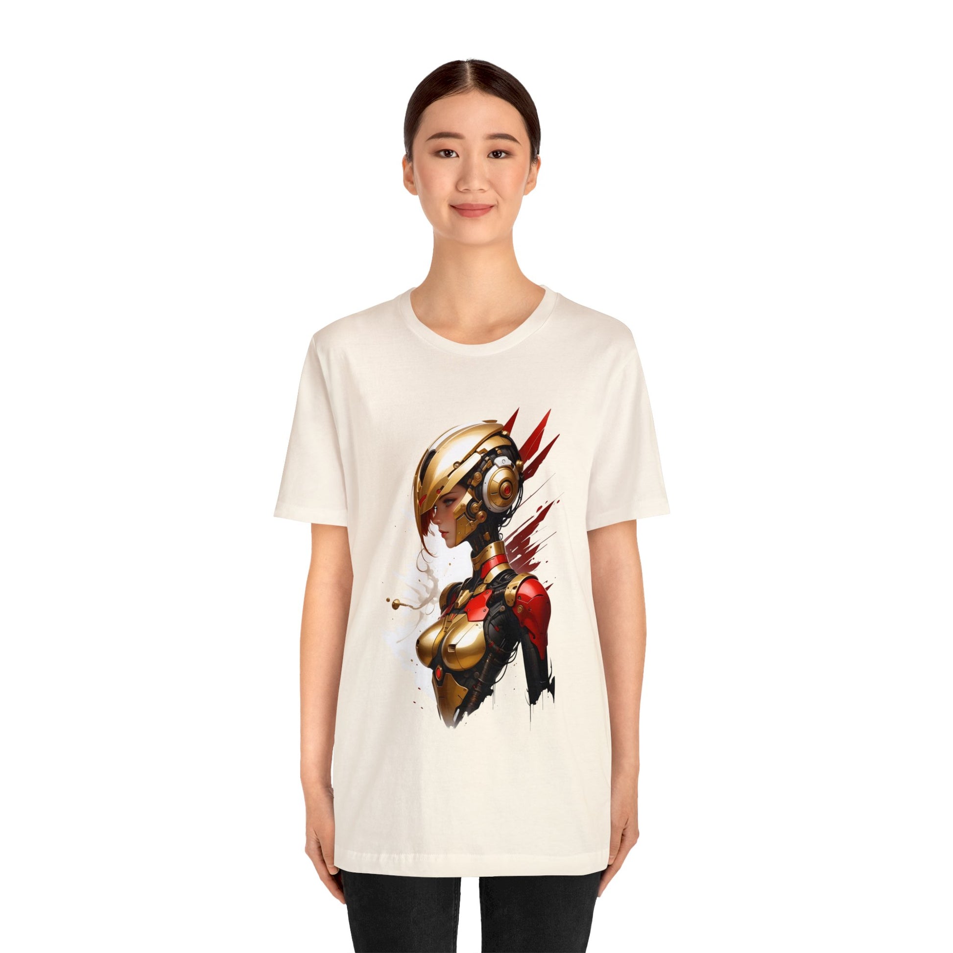 Kǎtōng Piàn - Mecha Girl Collection - Isabella - Unisex Jersey Short Sleeve Tee Printify
