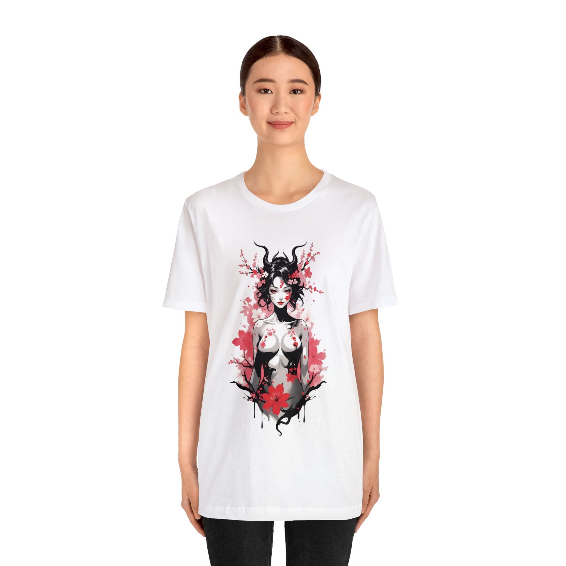 Kǎtōng Piàn - Oni Collection - Hannya - Unisex Jersey Short Sleeve Tee Printify