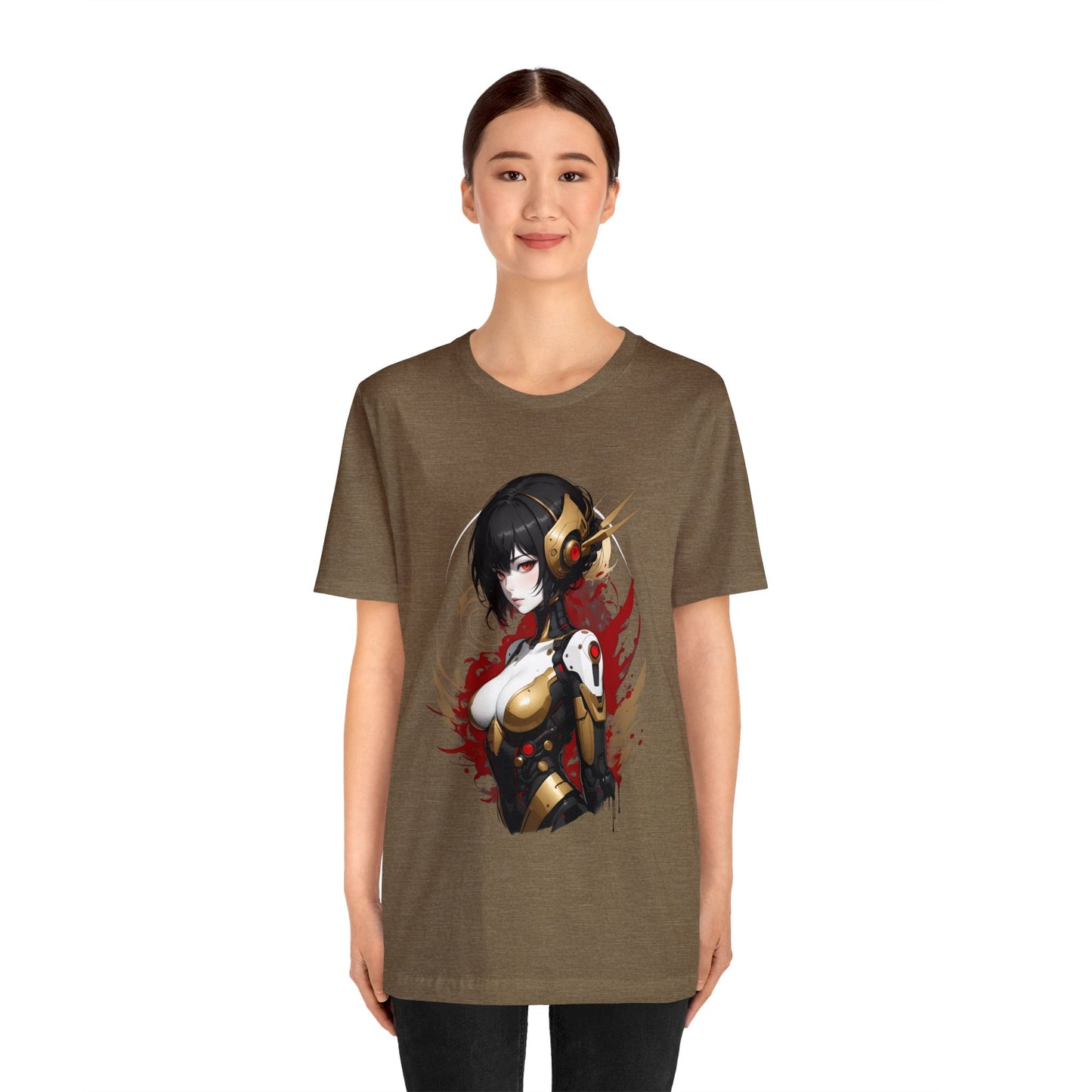 Kǎtōng Piàn - Mecha Girl Collection - Natalie - Unisex Jersey Short Sleeve Tee Printify
