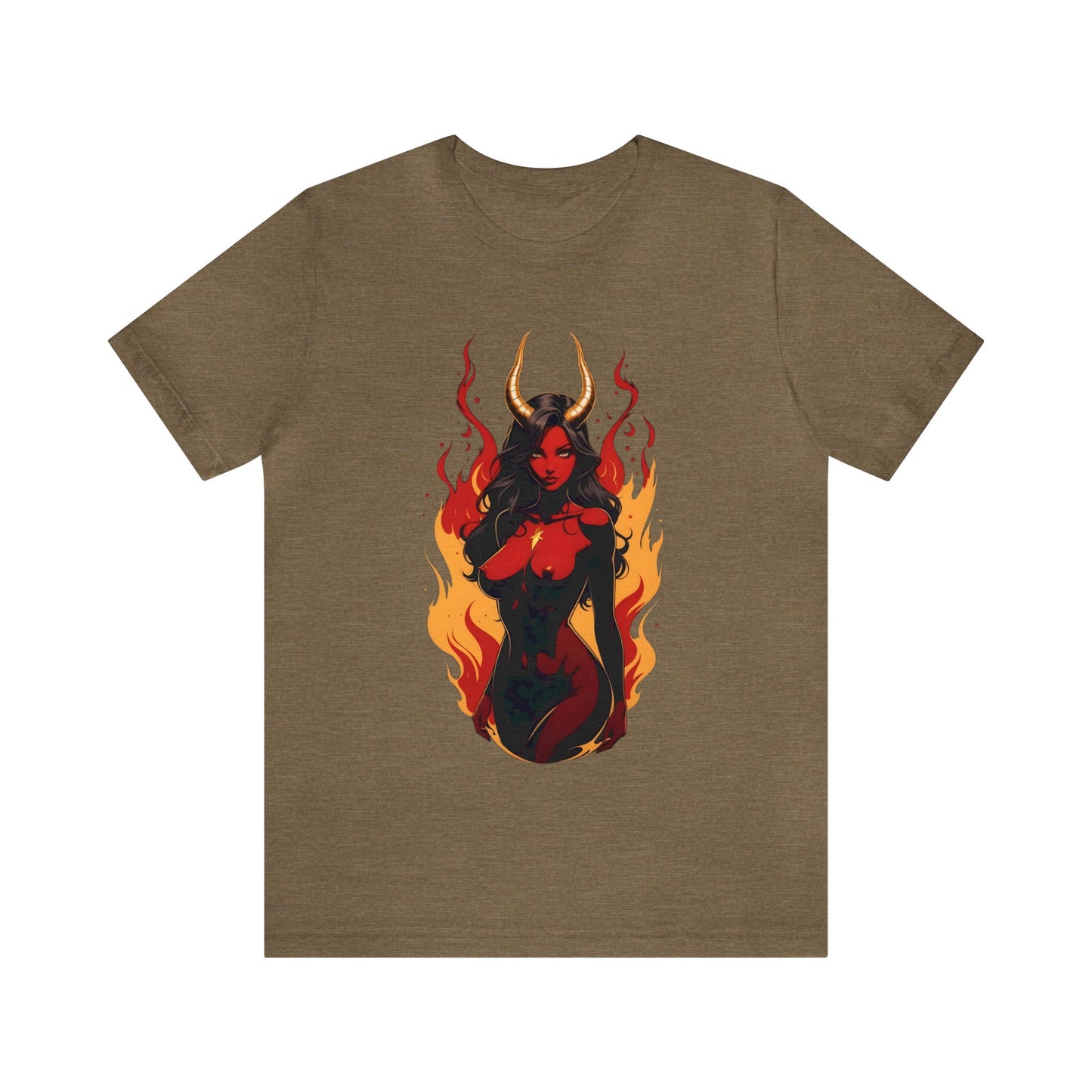 Kǎtōng Piàn - Devil Woman Collection - Ebony - Unisex Jersey Short Sleeve Tee Printify