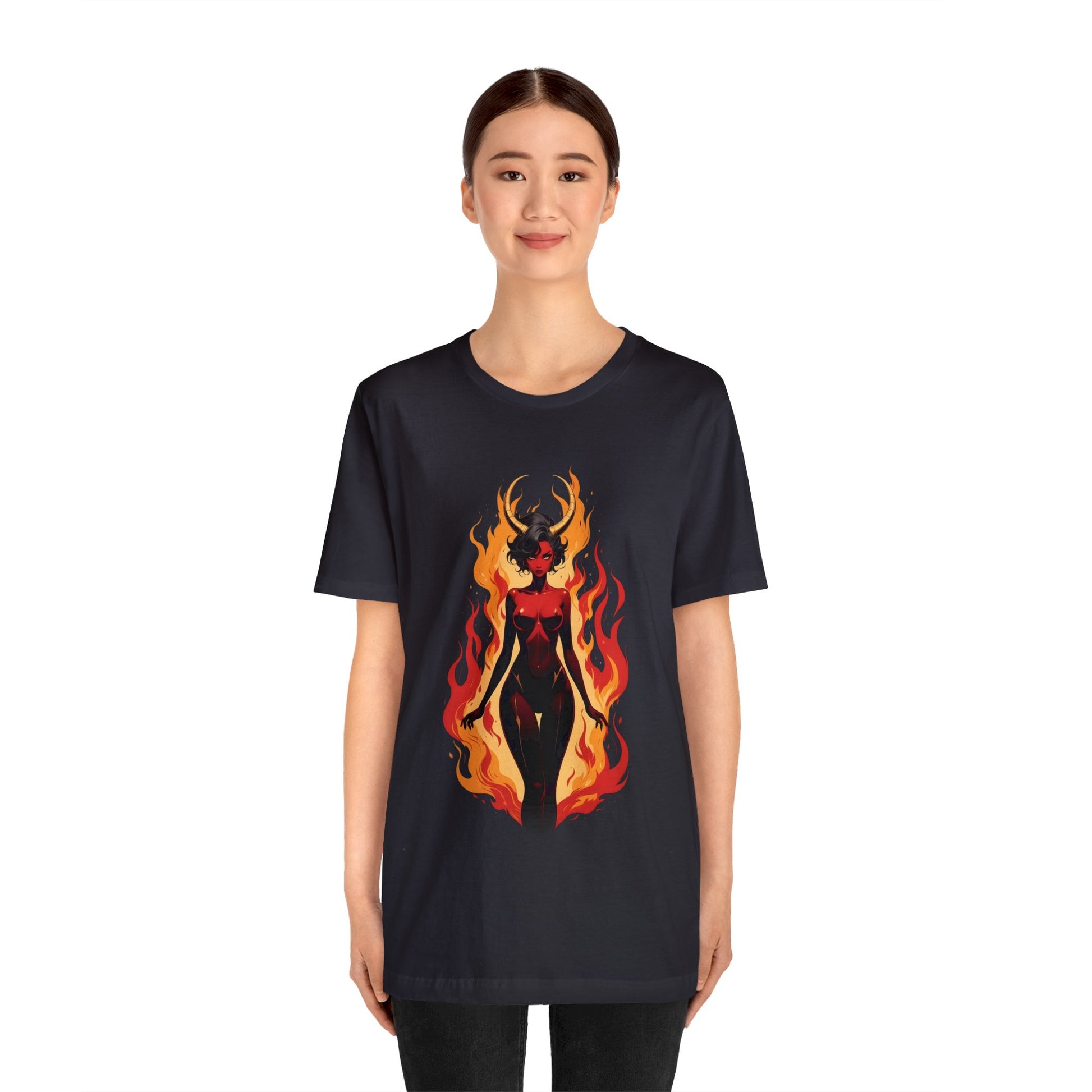 Kǎtōng Piàn - Devil Woman Collection - Drusilla - Unisex Jersey Short Sleeve Tee Printify
