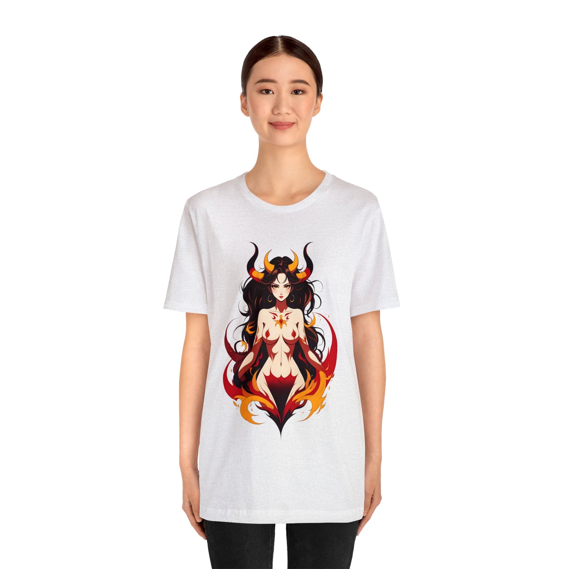 Kǎtōng Piàn - Devil Woman Collection - Ember - Unisex Jersey Short Sleeve Tee Printify