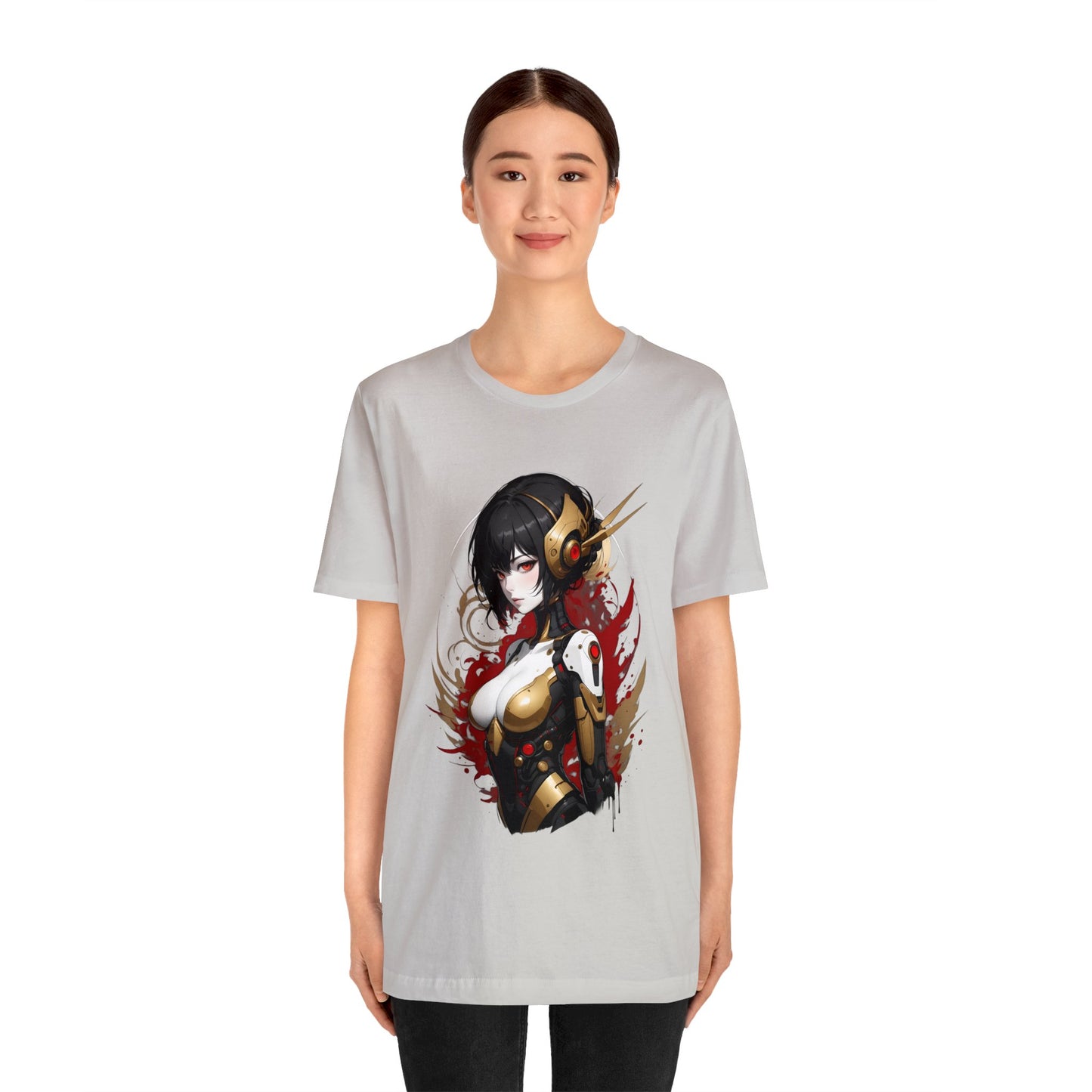 Kǎtōng Piàn - Mecha Girl Collection - Natalie - Unisex Jersey Short Sleeve Tee Printify
