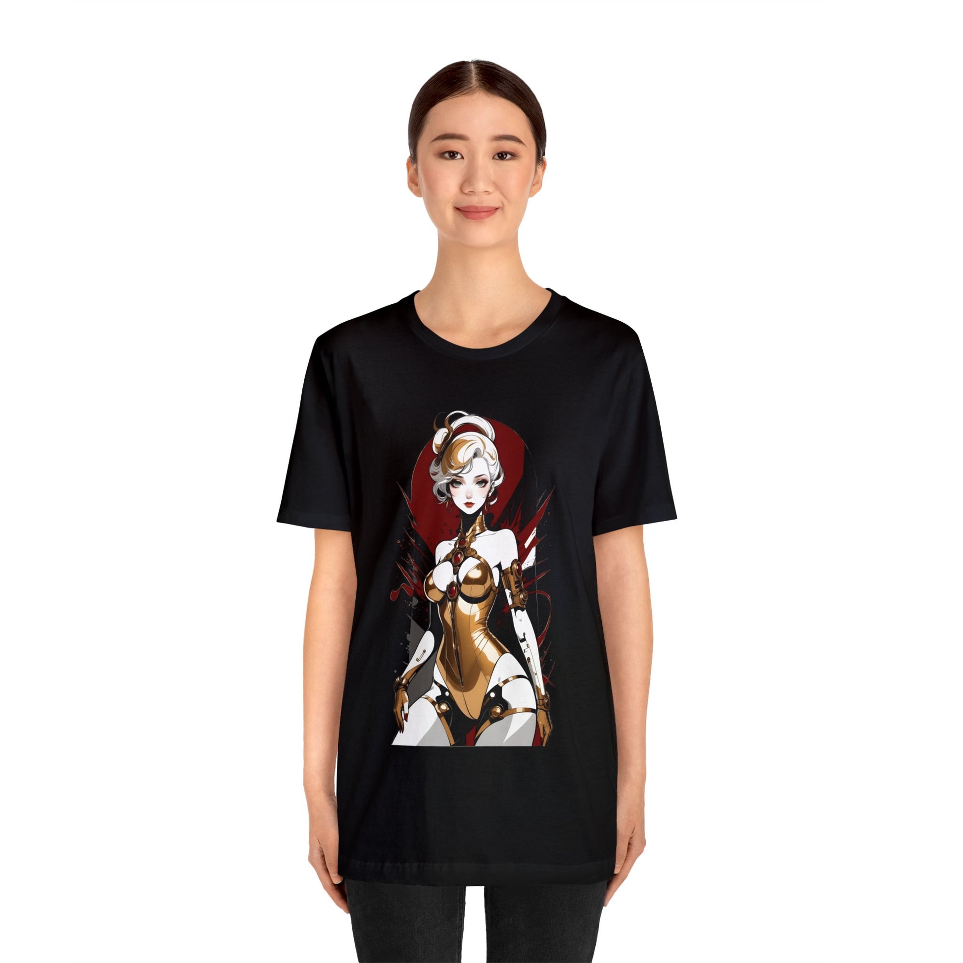 Kǎtōng Piàn - Mecha Girl Collection - Violet - Unisex Jersey Short Sleeve Tee Printify