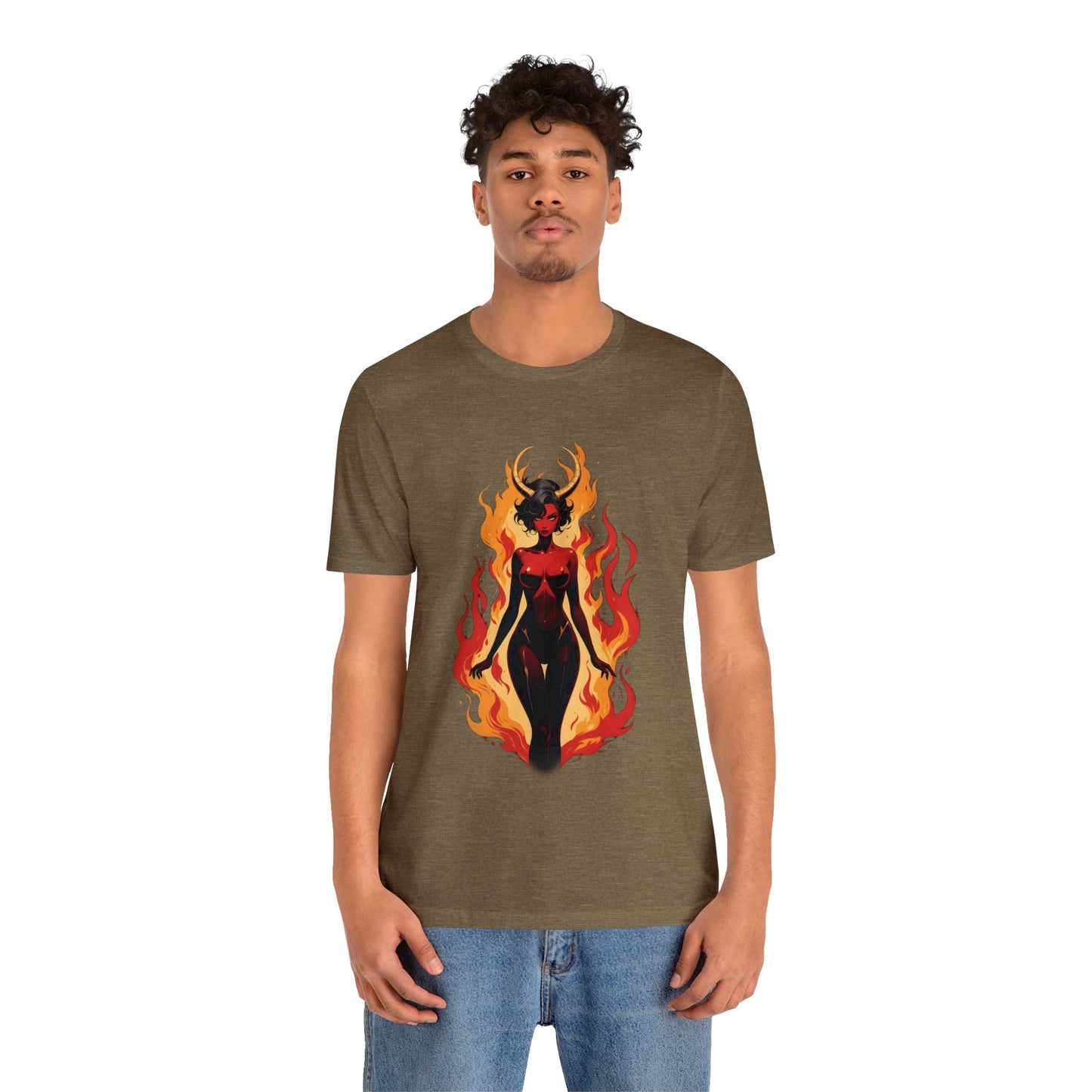 Kǎtōng Piàn - Devil Woman Collection - Drusilla - Unisex Jersey Short Sleeve Tee Printify