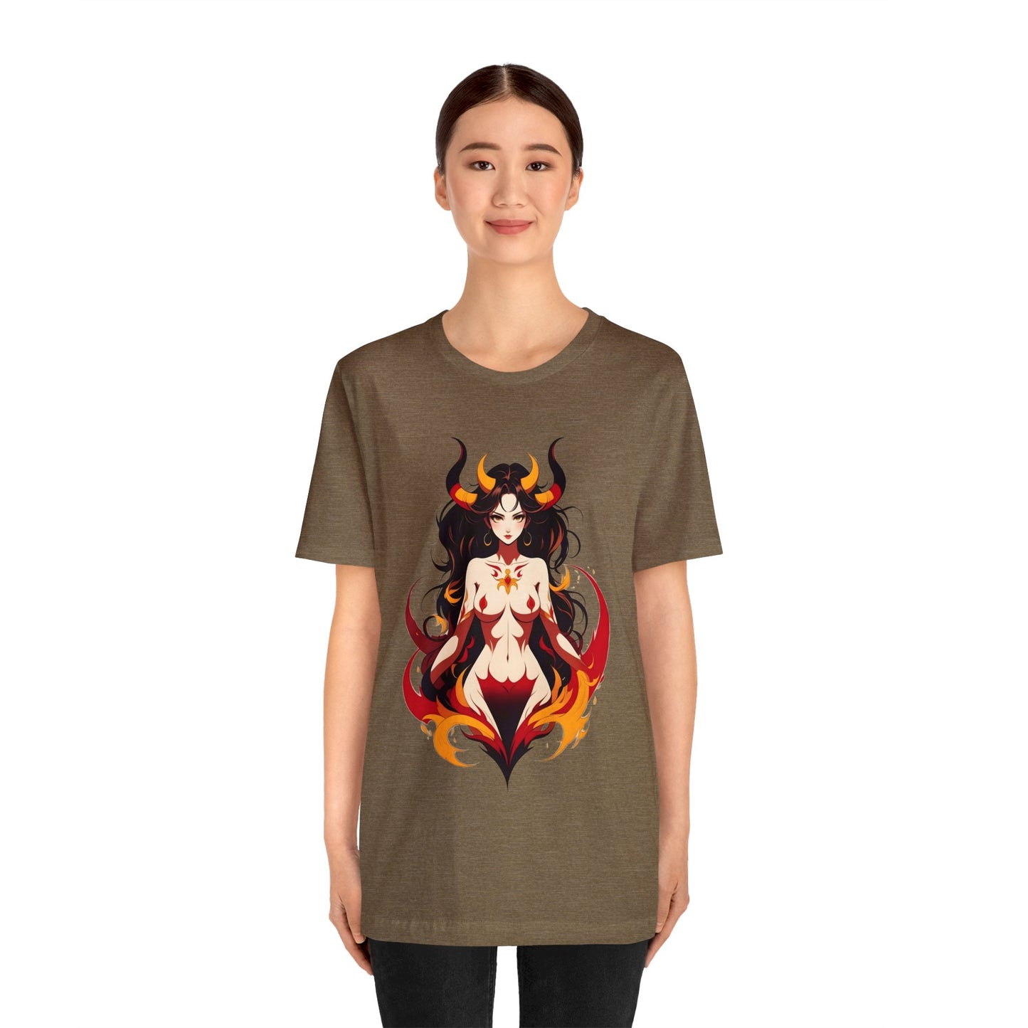 Kǎtōng Piàn - Devil Woman Collection - Ember - Unisex Jersey Short Sleeve Tee Printify