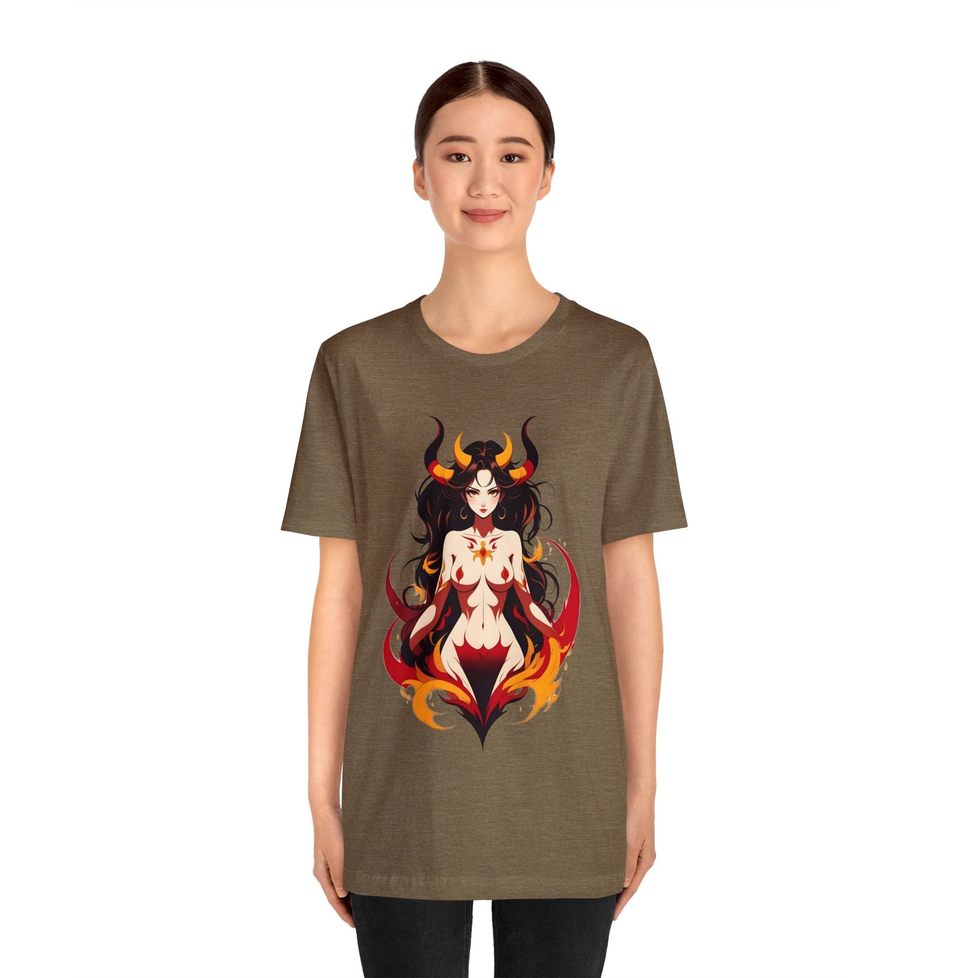 Kǎtōng Piàn - Devil Woman Collection - Ember - Unisex Jersey Short Sleeve Tee Printify