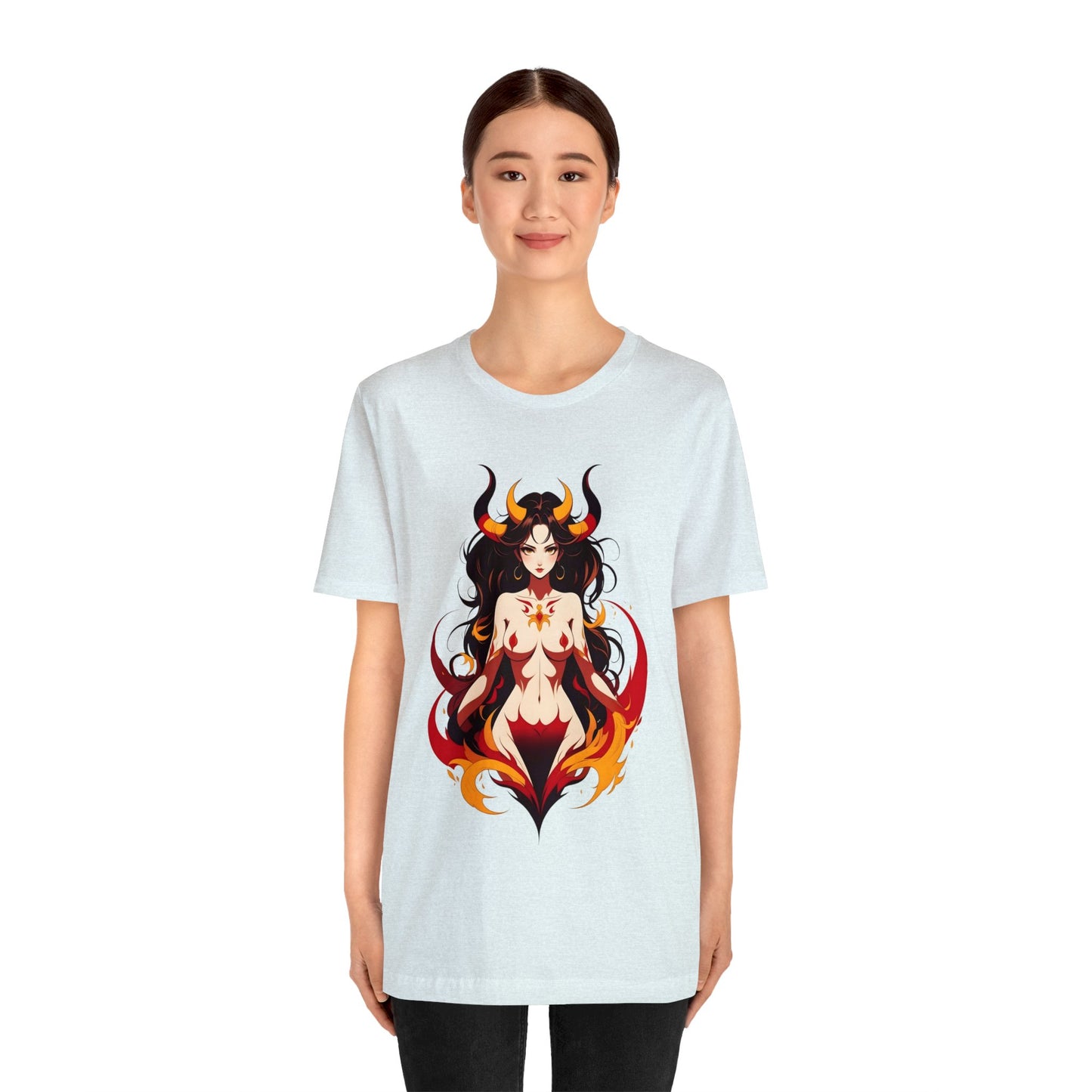 Kǎtōng Piàn - Devil Woman Collection - Ember - Unisex Jersey Short Sleeve Tee Printify