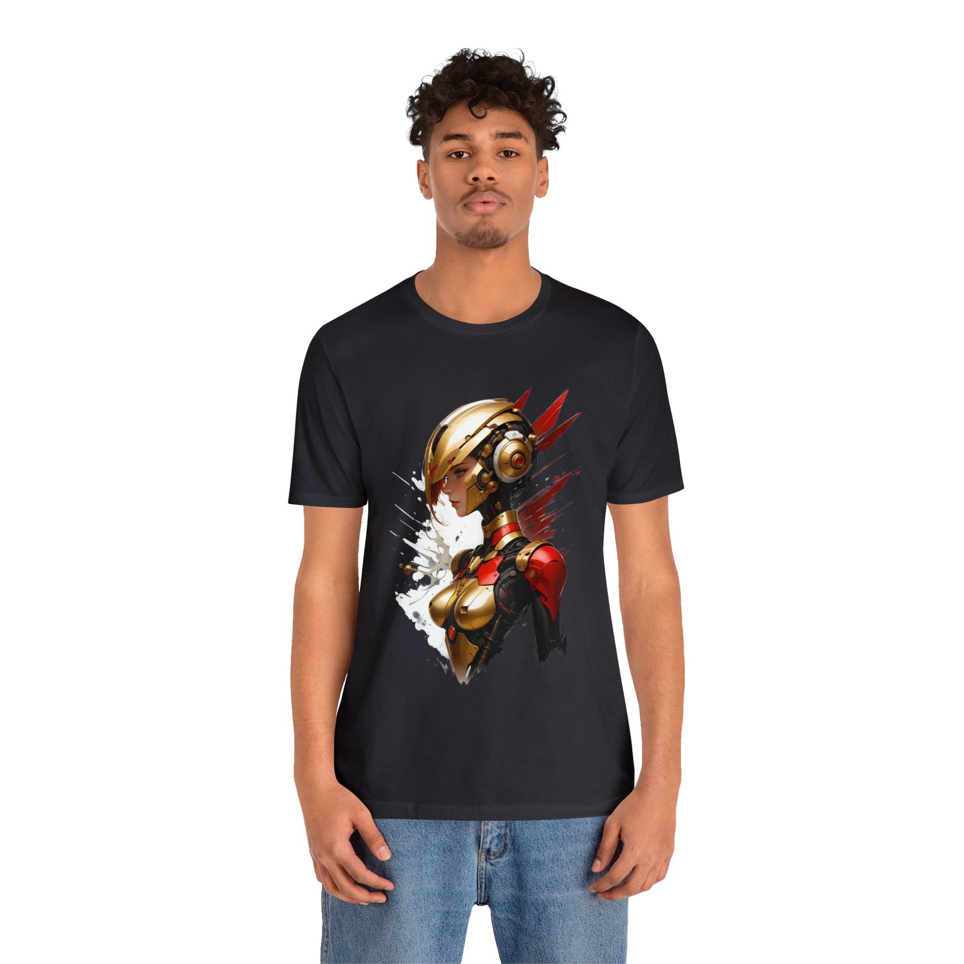 Kǎtōng Piàn - Mecha Girl Collection - Isabella - Unisex Jersey Short Sleeve Tee Printify