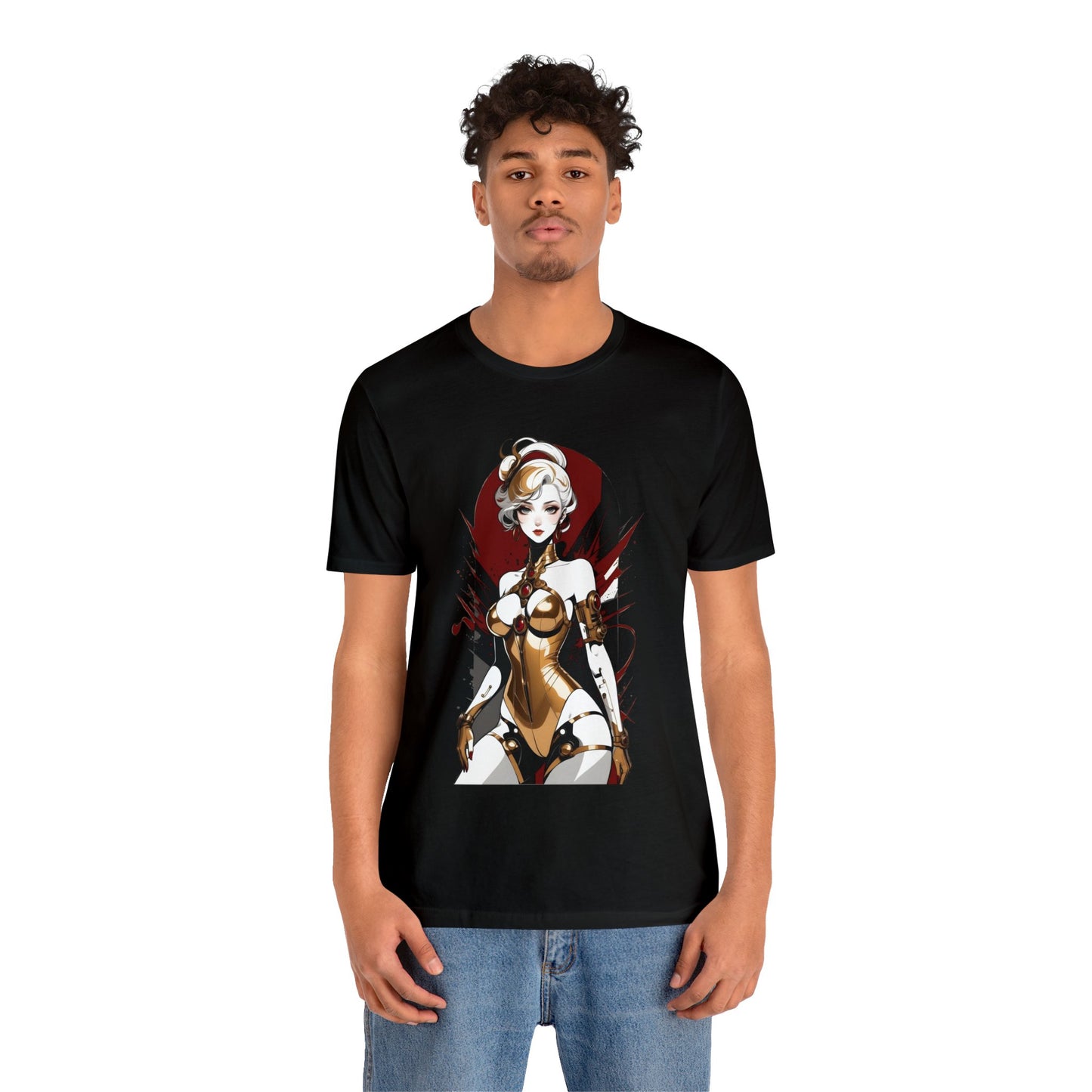 Kǎtōng Piàn - Mecha Girl Collection - Violet - Unisex Jersey Short Sleeve Tee Printify
