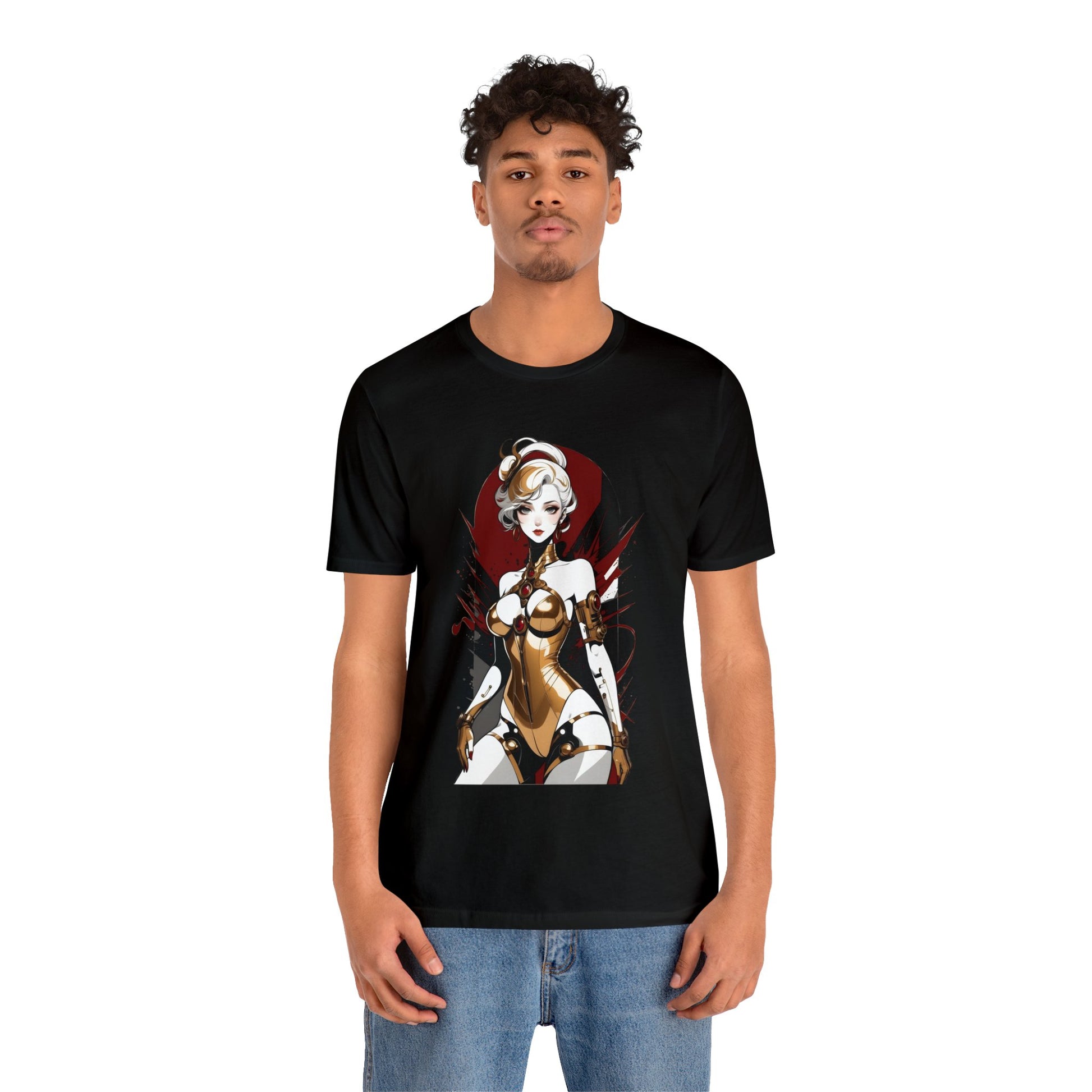 Kǎtōng Piàn - Mecha Girl Collection - Violet - Unisex Jersey Short Sleeve Tee Printify