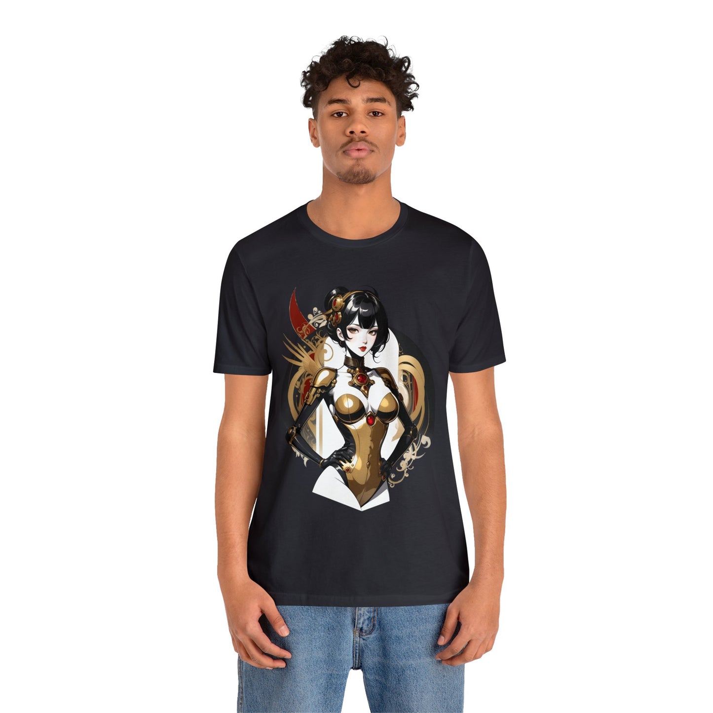 Kǎtōng Piàn - Mecha Girl Collection - Olivia - Unisex Jersey Short Sleeve Tee Printify