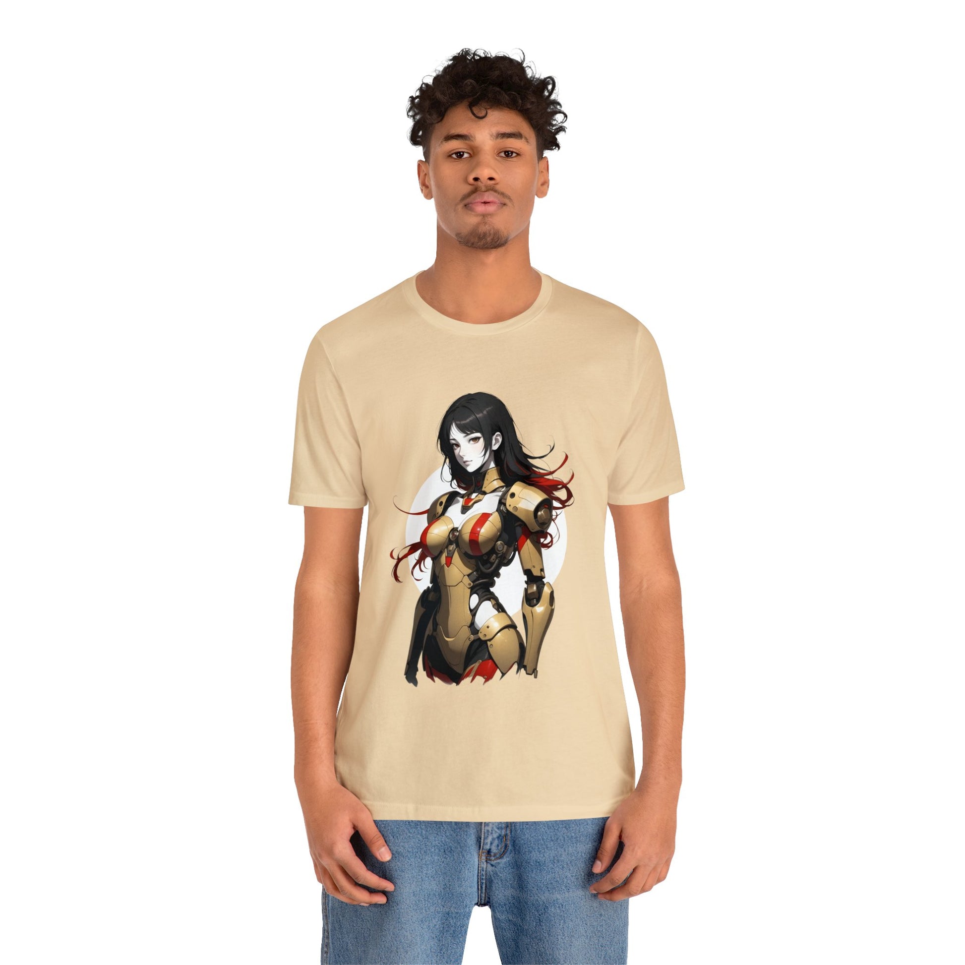 Kǎtōng Piàn - Mecha Girl Collection - Amelia - Unisex Jersey Short Sleeve Tee Printify
