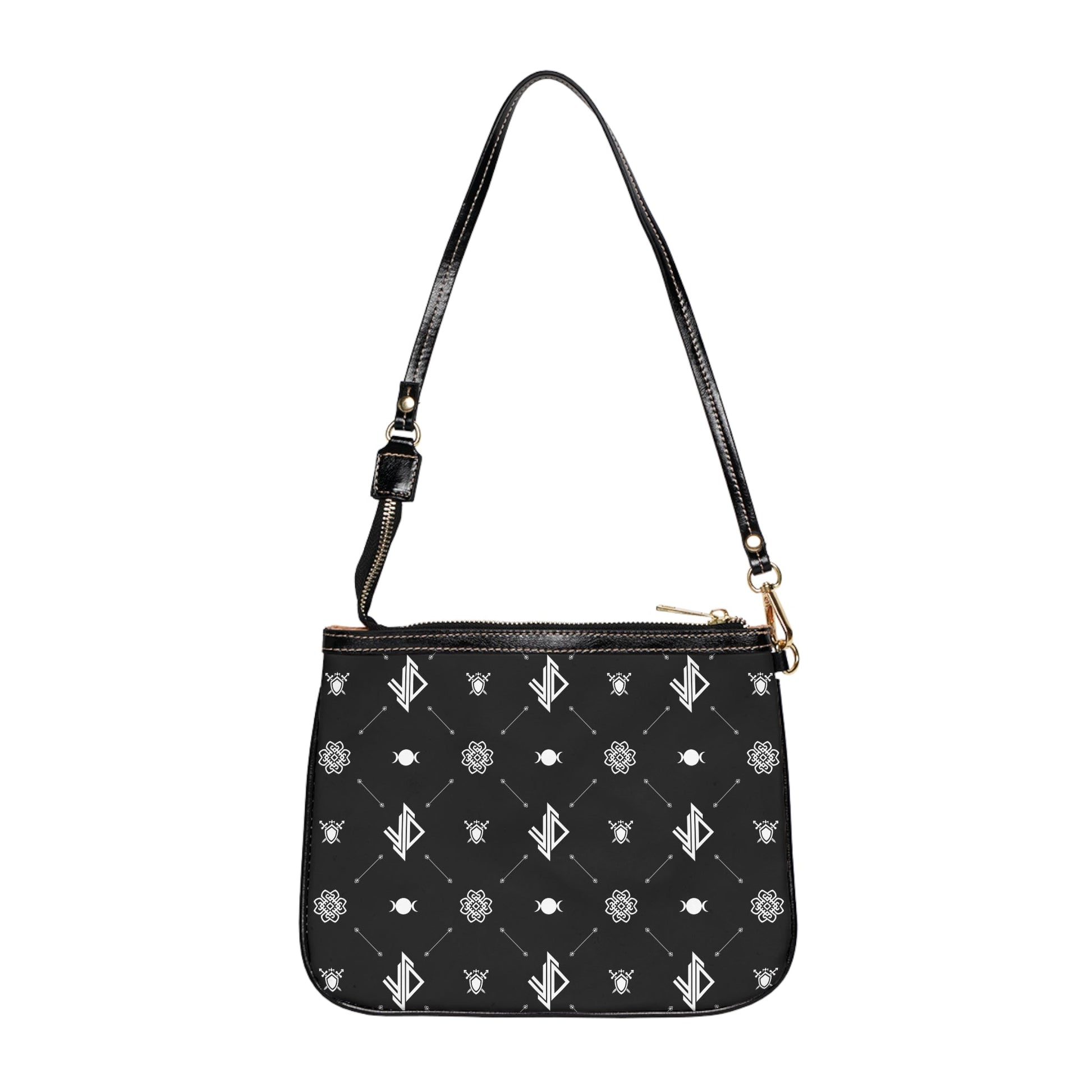 Stylish Small Triple Moon Shoulder Bag with Modern Patterns Printify