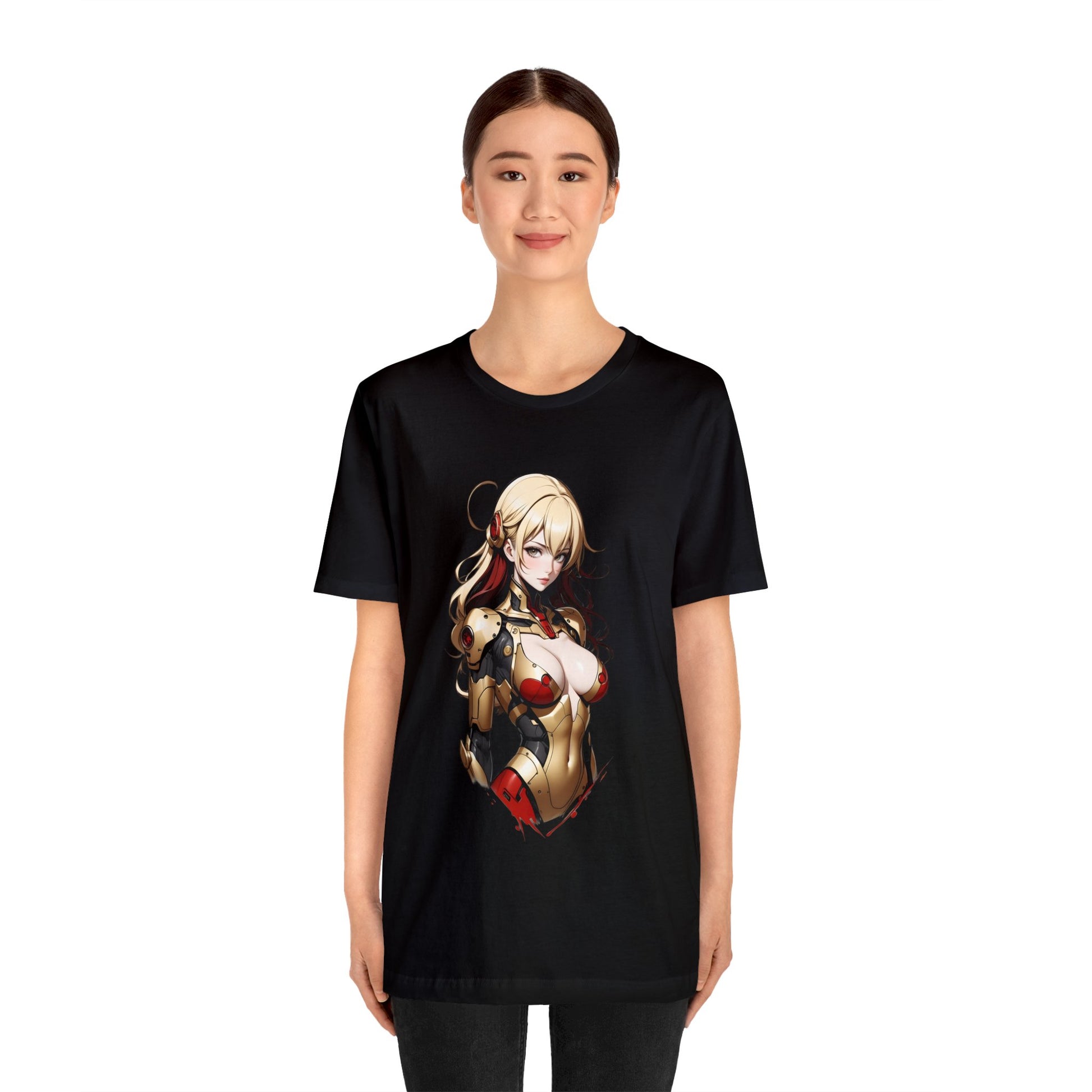 Kǎtōng Piàn - Mecha Girl Collection - Leah - Unisex Jersey Short Sleeve Tee Printify