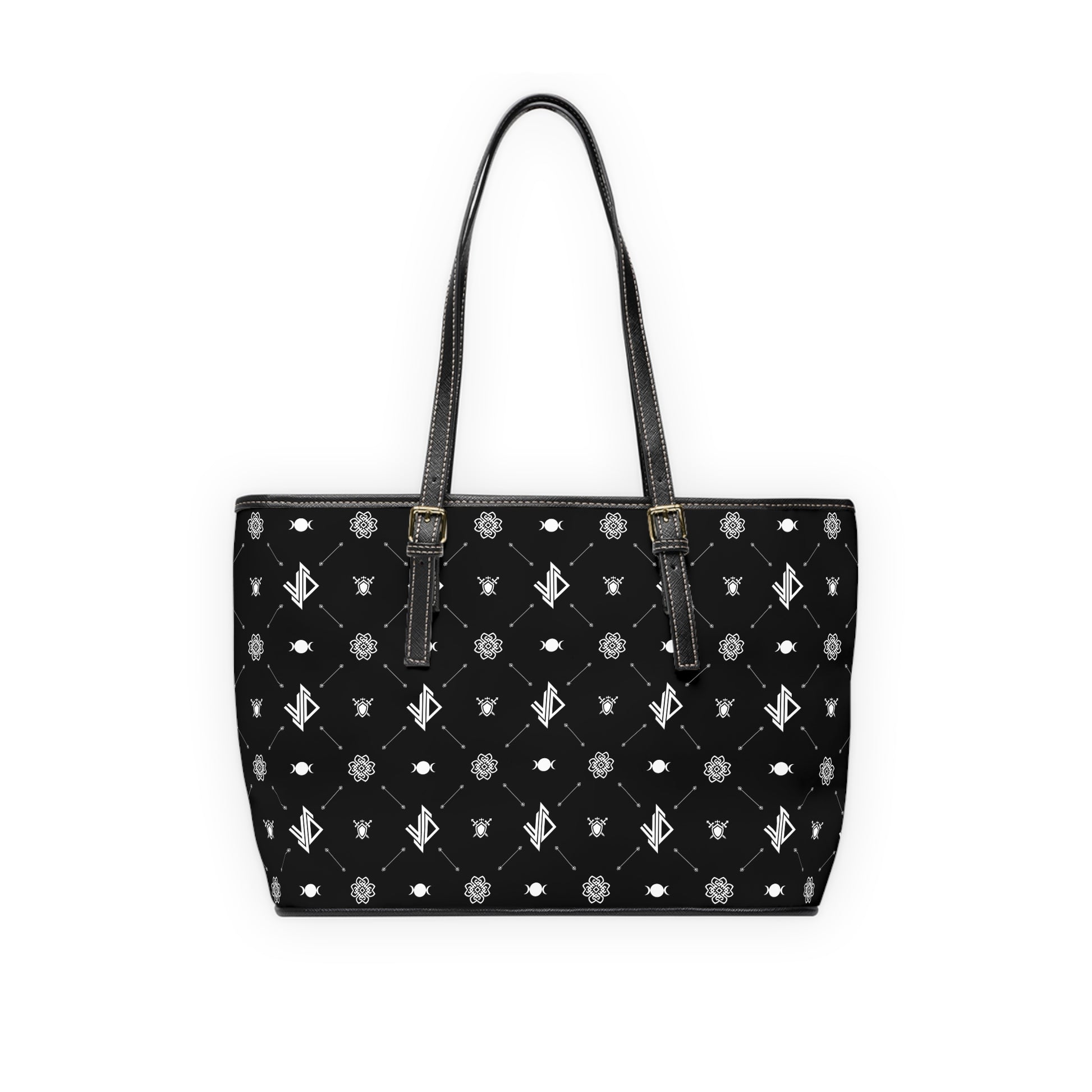 Chic Triple Moon PU Leather Shoulder Bag with Modern Pattern - Verdine Daniels