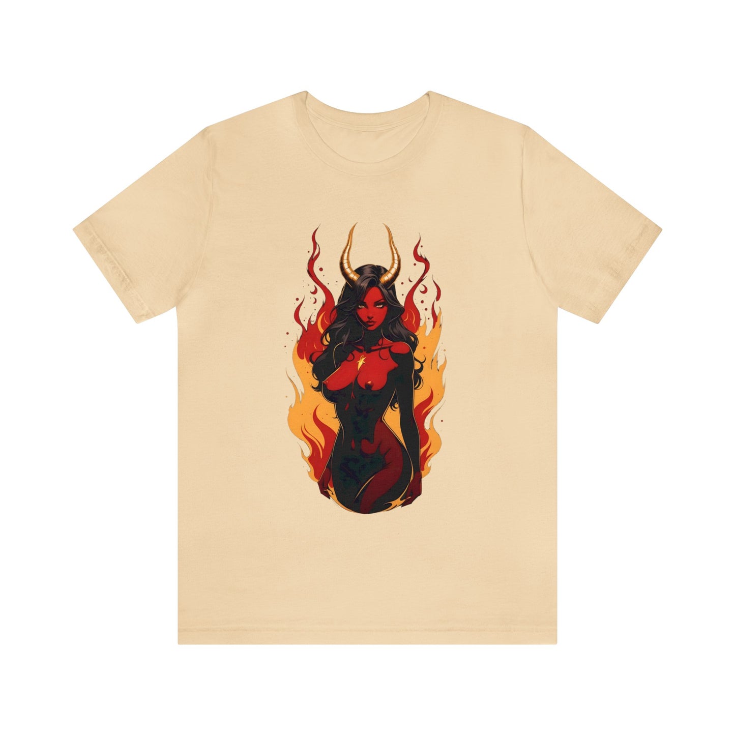 Kǎtōng Piàn - Devil Woman Collection - Ebony - Unisex Jersey Short Sleeve Tee Printify