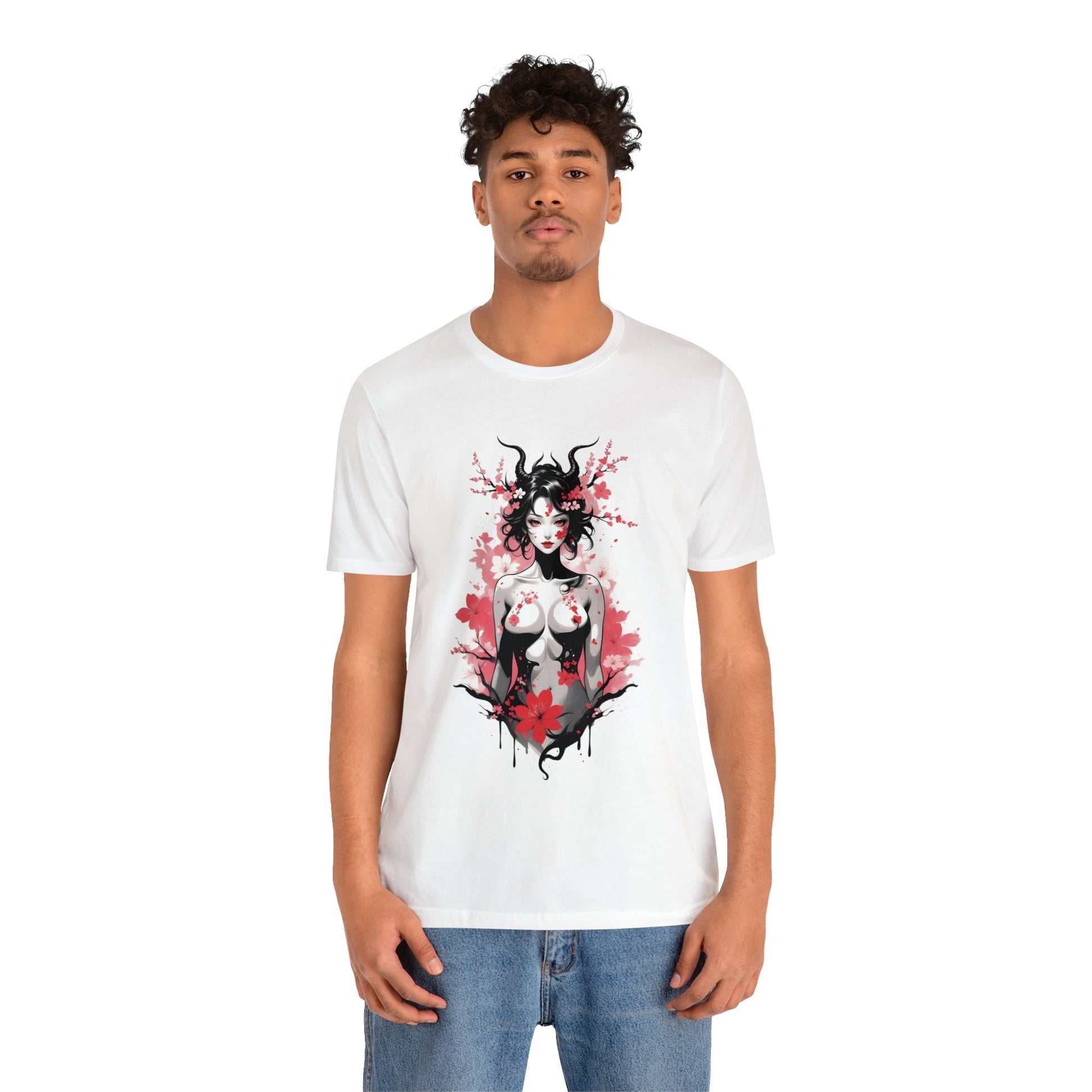 Kǎtōng Piàn - Oni Collection - Hannya - Unisex Jersey Short Sleeve Tee Printify