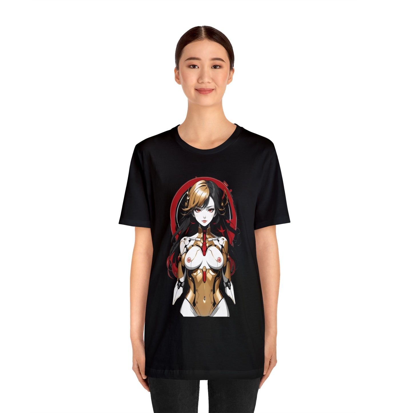 Kǎtōng Piàn - Mecha Girl Collection - Mia - Unisex Jersey Short Sleeve Tee Printify