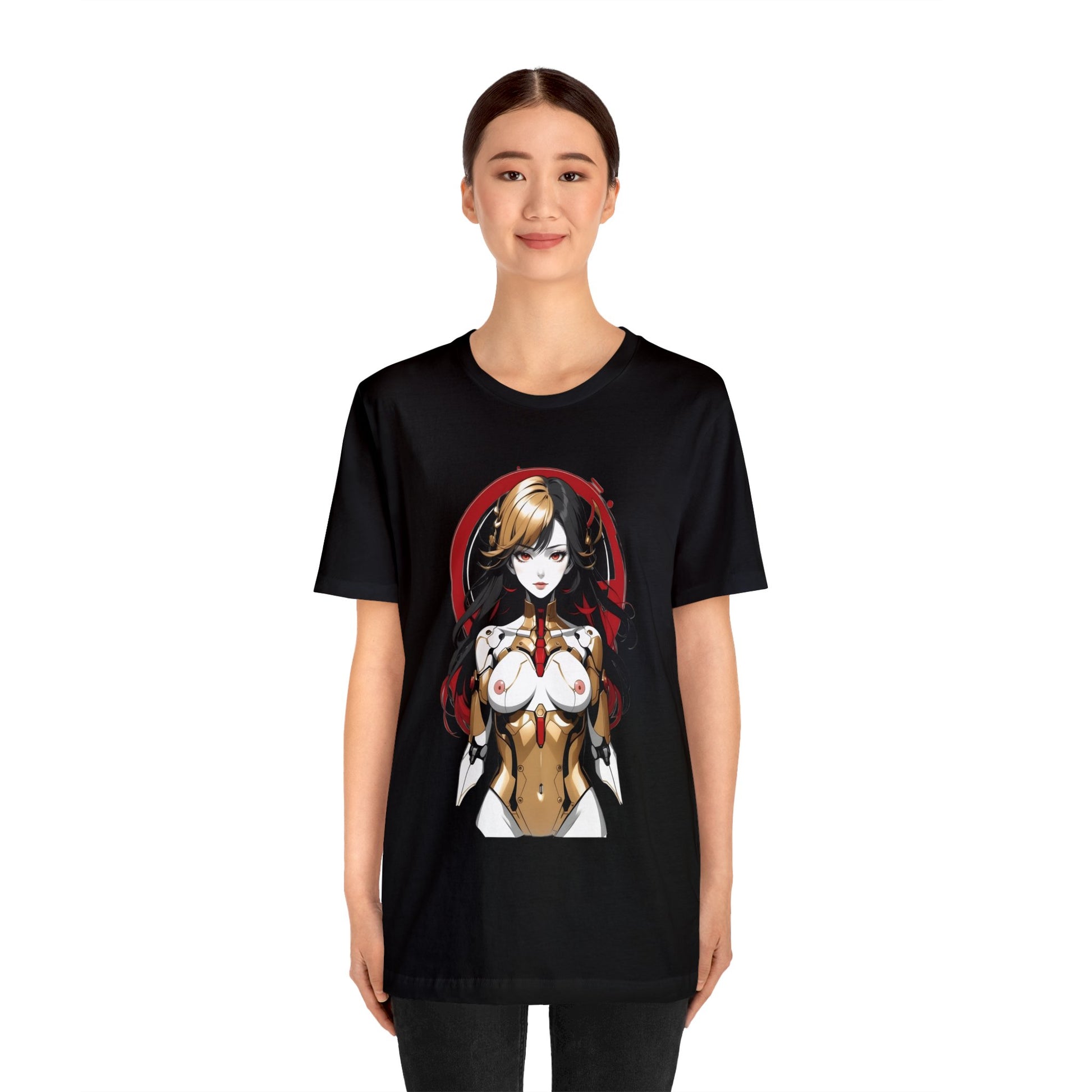 Kǎtōng Piàn - Mecha Girl Collection - Mia - Unisex Jersey Short Sleeve Tee Printify