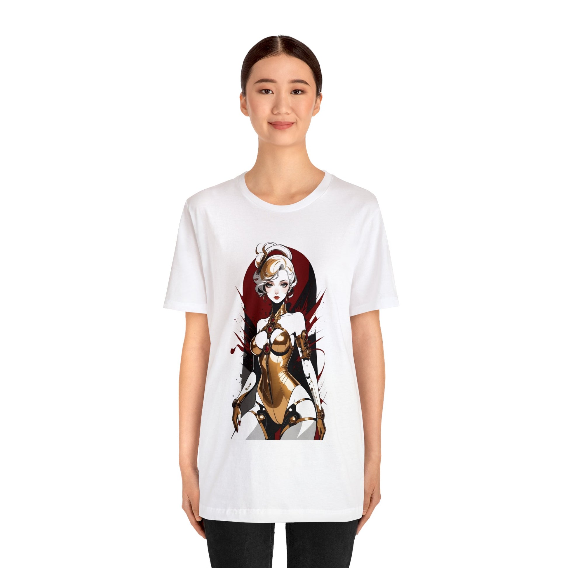 Kǎtōng Piàn - Mecha Girl Collection - Violet - Unisex Jersey Short Sleeve Tee Printify