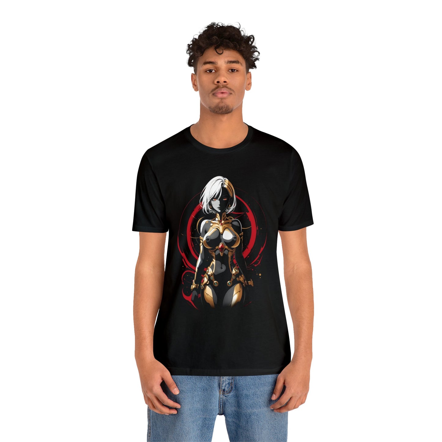 Kǎtōng Piàn - Mecha Girl Collection - Layla - Unisex Jersey Short Sleeve Tee Printify