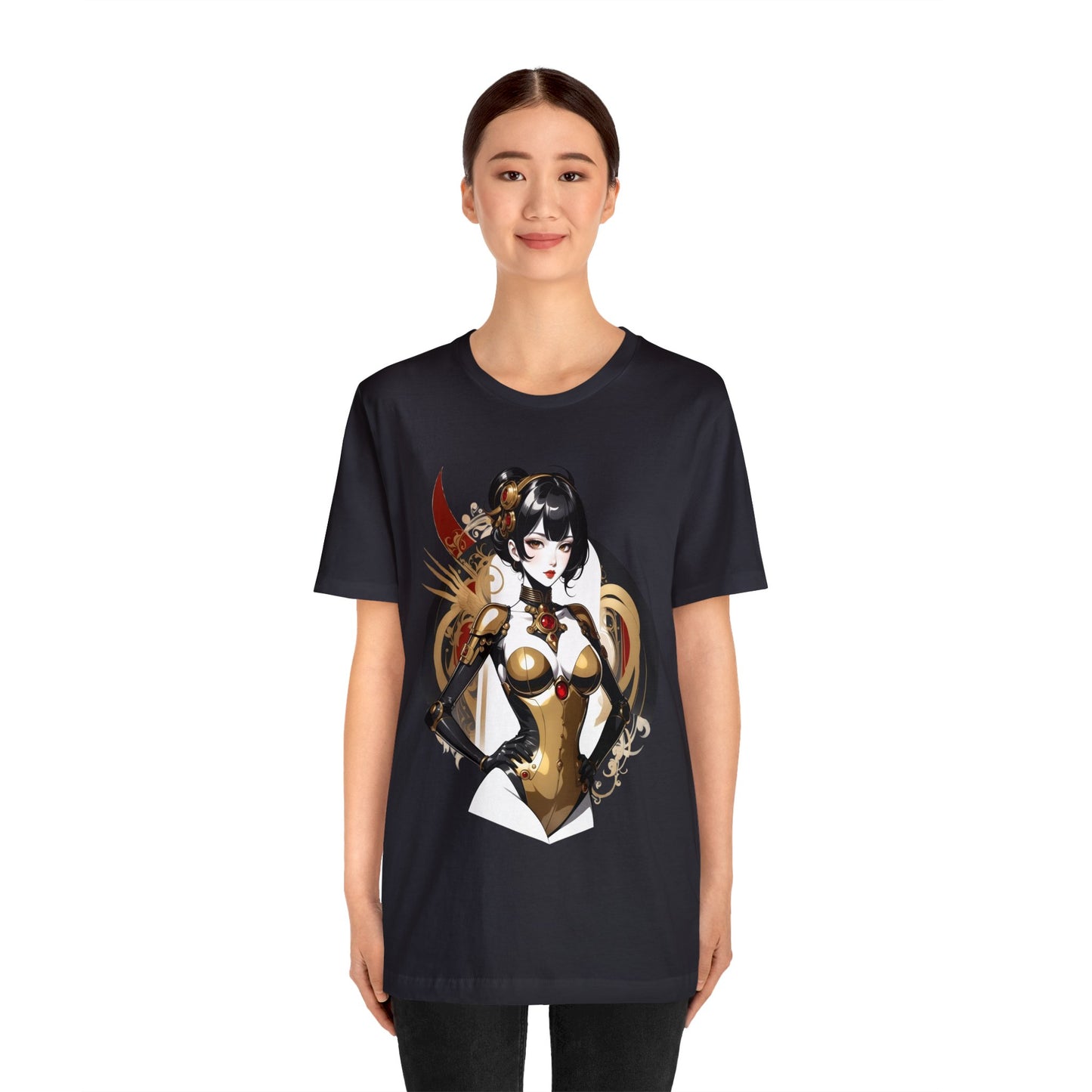 Kǎtōng Piàn - Mecha Girl Collection - Olivia - Unisex Jersey Short Sleeve Tee Printify