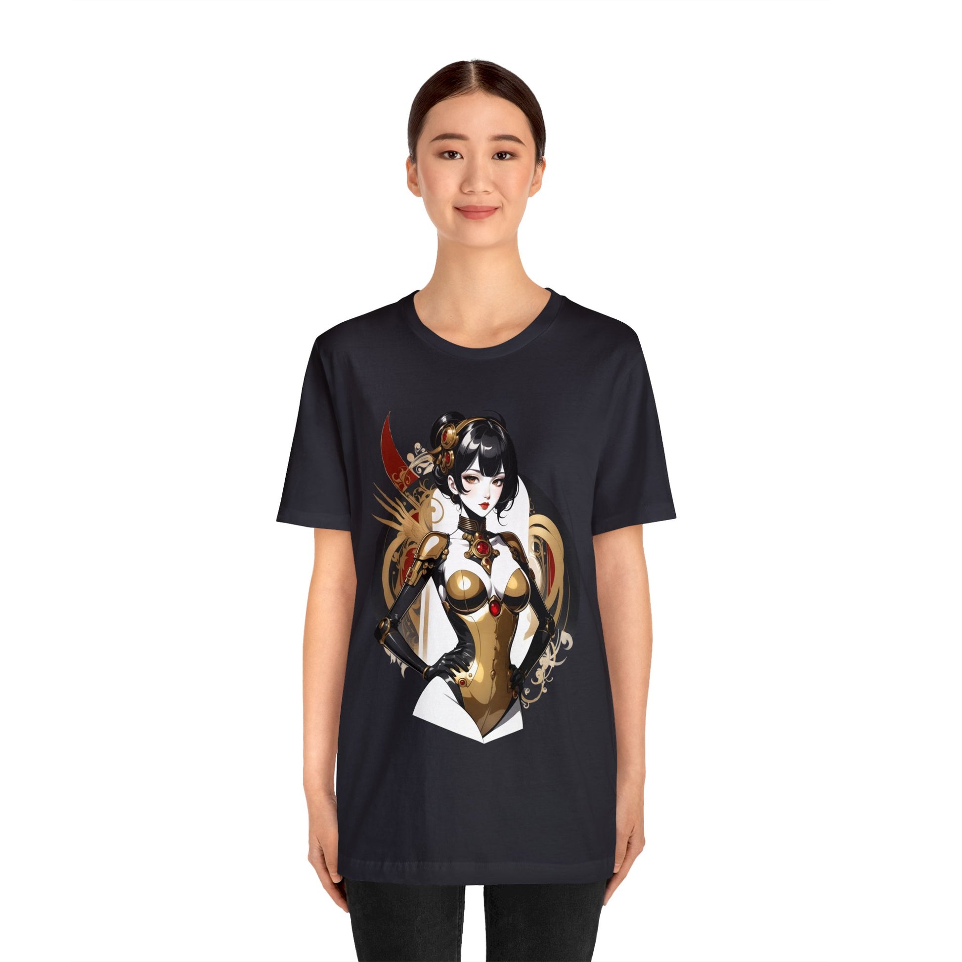 Kǎtōng Piàn - Mecha Girl Collection - Olivia - Unisex Jersey Short Sleeve Tee Printify