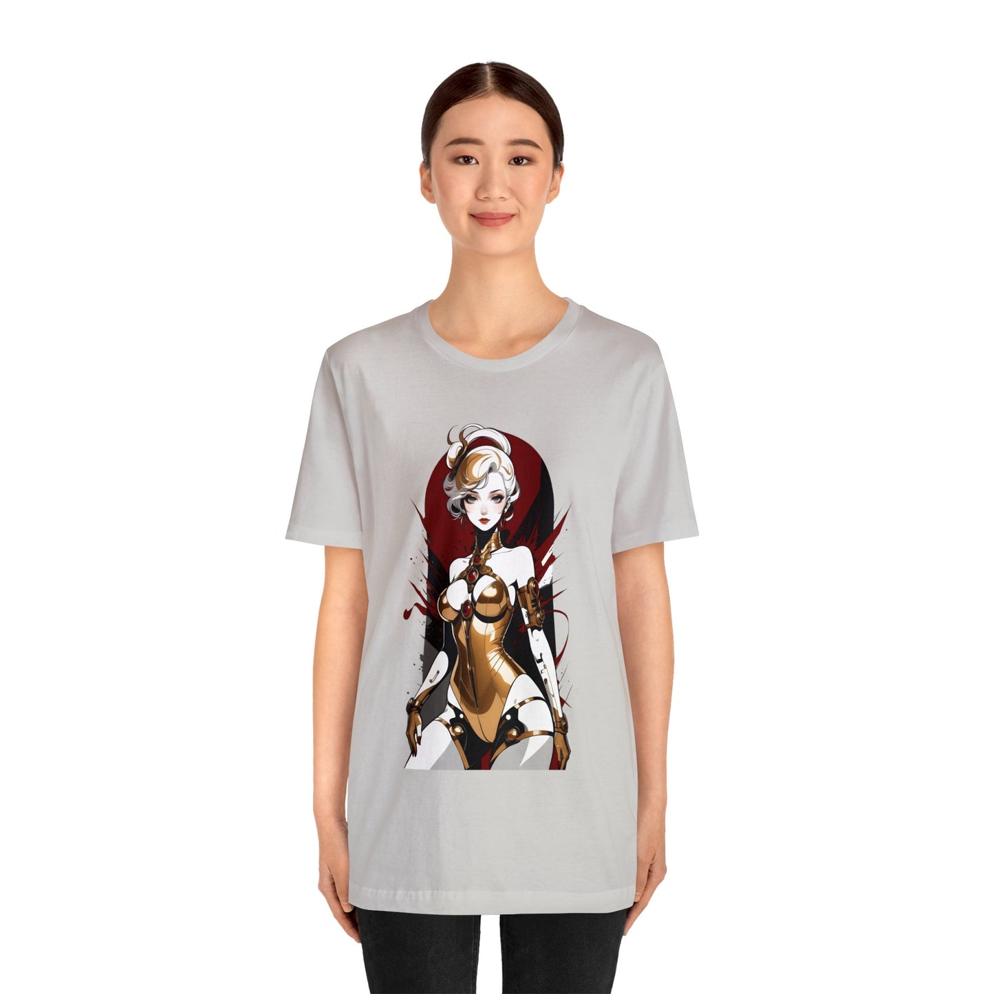 Kǎtōng Piàn - Mecha Girl Collection - Violet - Unisex Jersey Short Sleeve Tee Printify