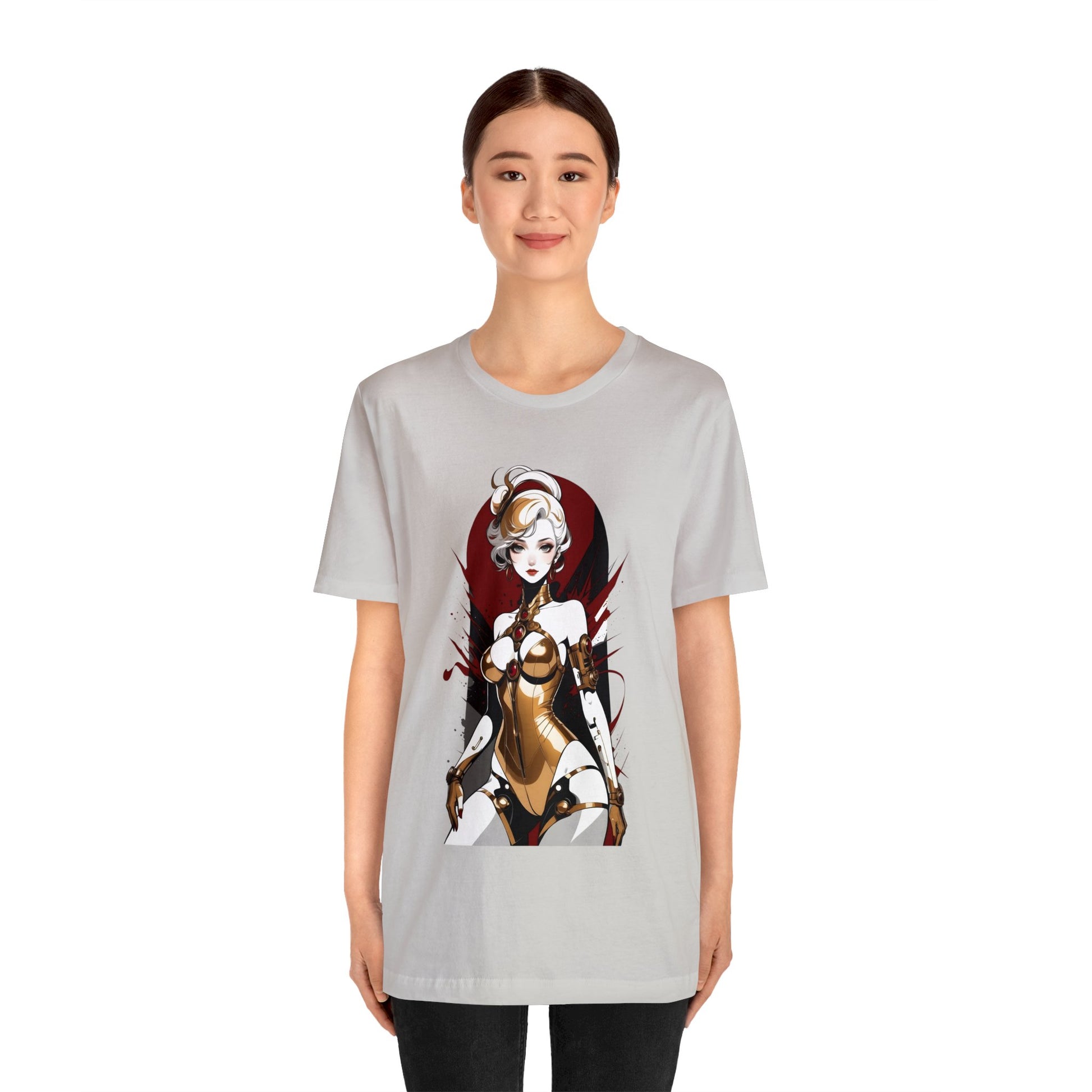 Kǎtōng Piàn - Mecha Girl Collection - Violet - Unisex Jersey Short Sleeve Tee Printify