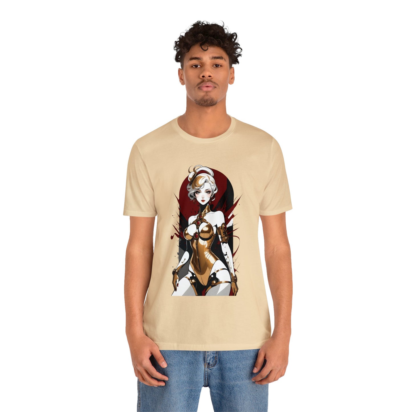 Kǎtōng Piàn - Mecha Girl Collection - Violet - Unisex Jersey Short Sleeve Tee Printify