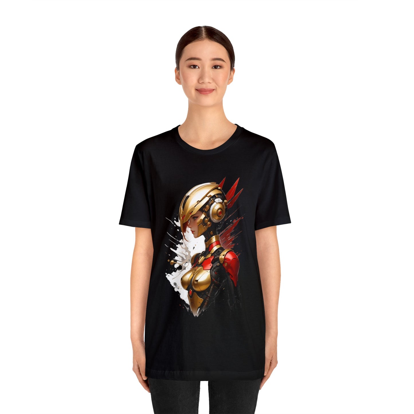 Kǎtōng Piàn - Mecha Girl Collection - Isabella - Unisex Jersey Short Sleeve Tee Printify