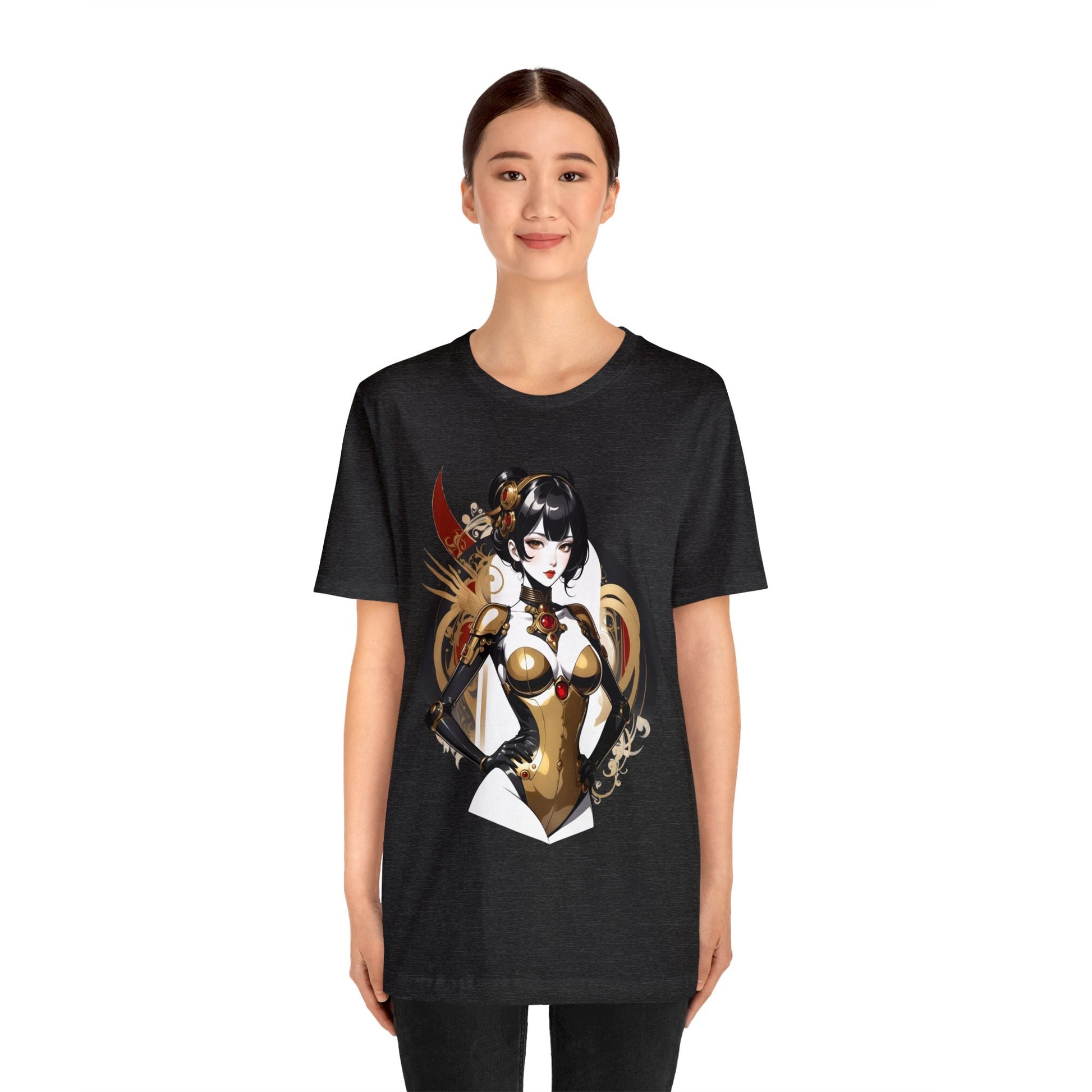 Kǎtōng Piàn - Mecha Girl Collection - Olivia - Unisex Jersey Short Sleeve Tee Printify