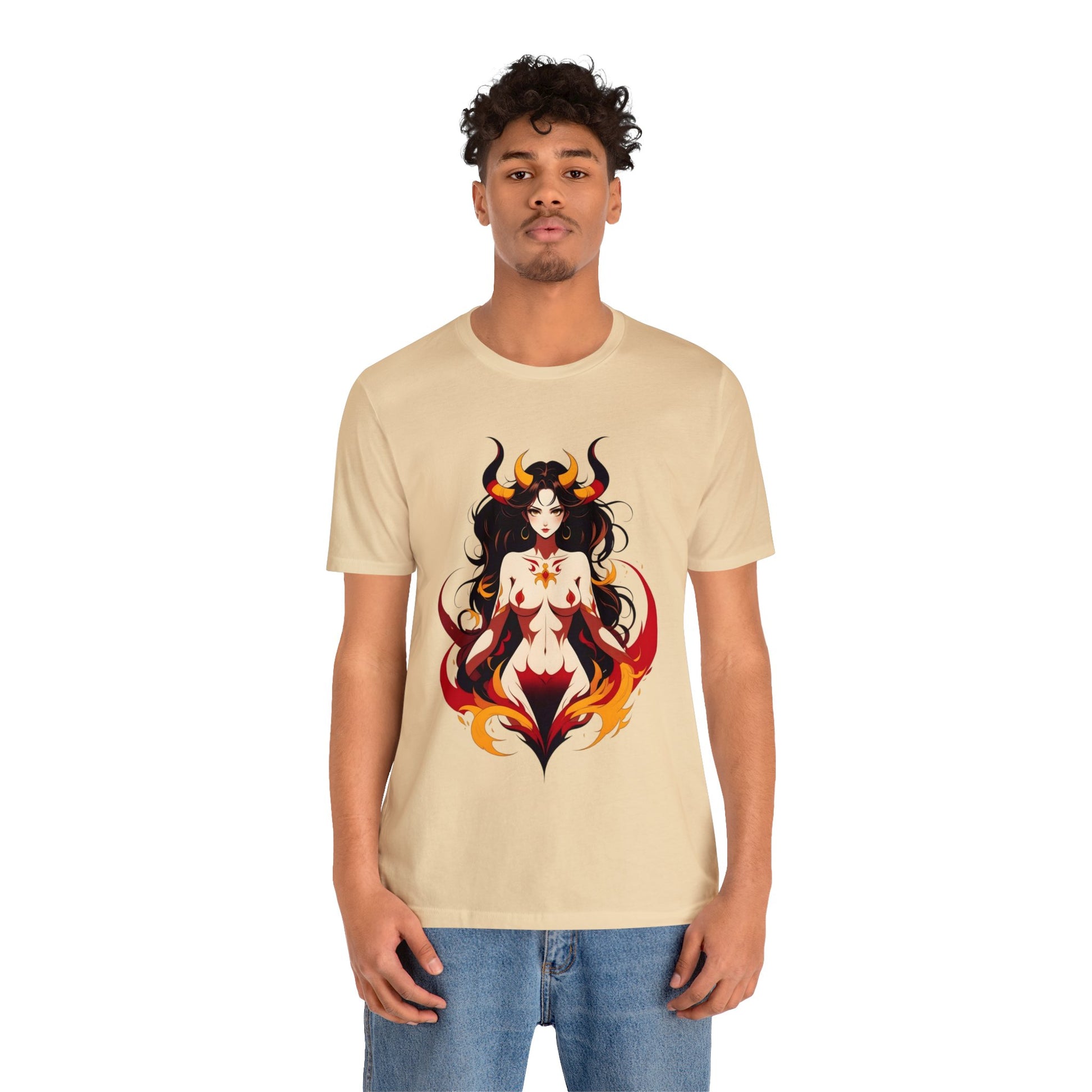 Kǎtōng Piàn - Devil Woman Collection - Ember - Unisex Jersey Short Sleeve Tee Printify