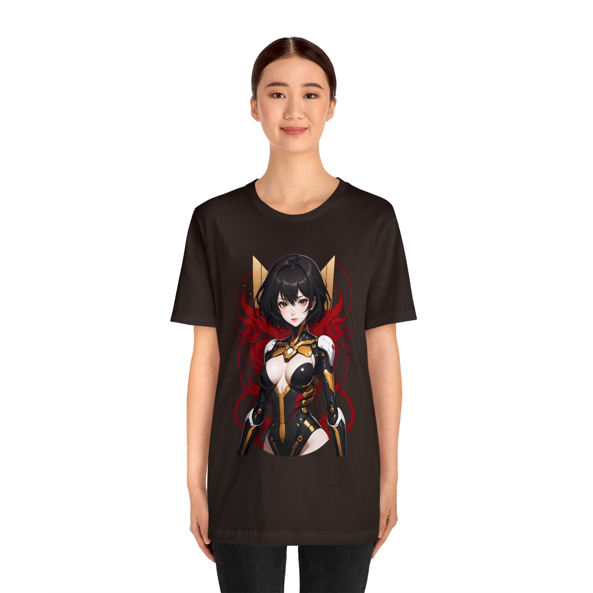 Kǎtōng Piàn - Mecha Girl Collection - Abigail - Unisex Jersey Short Sleeve Tee Printify