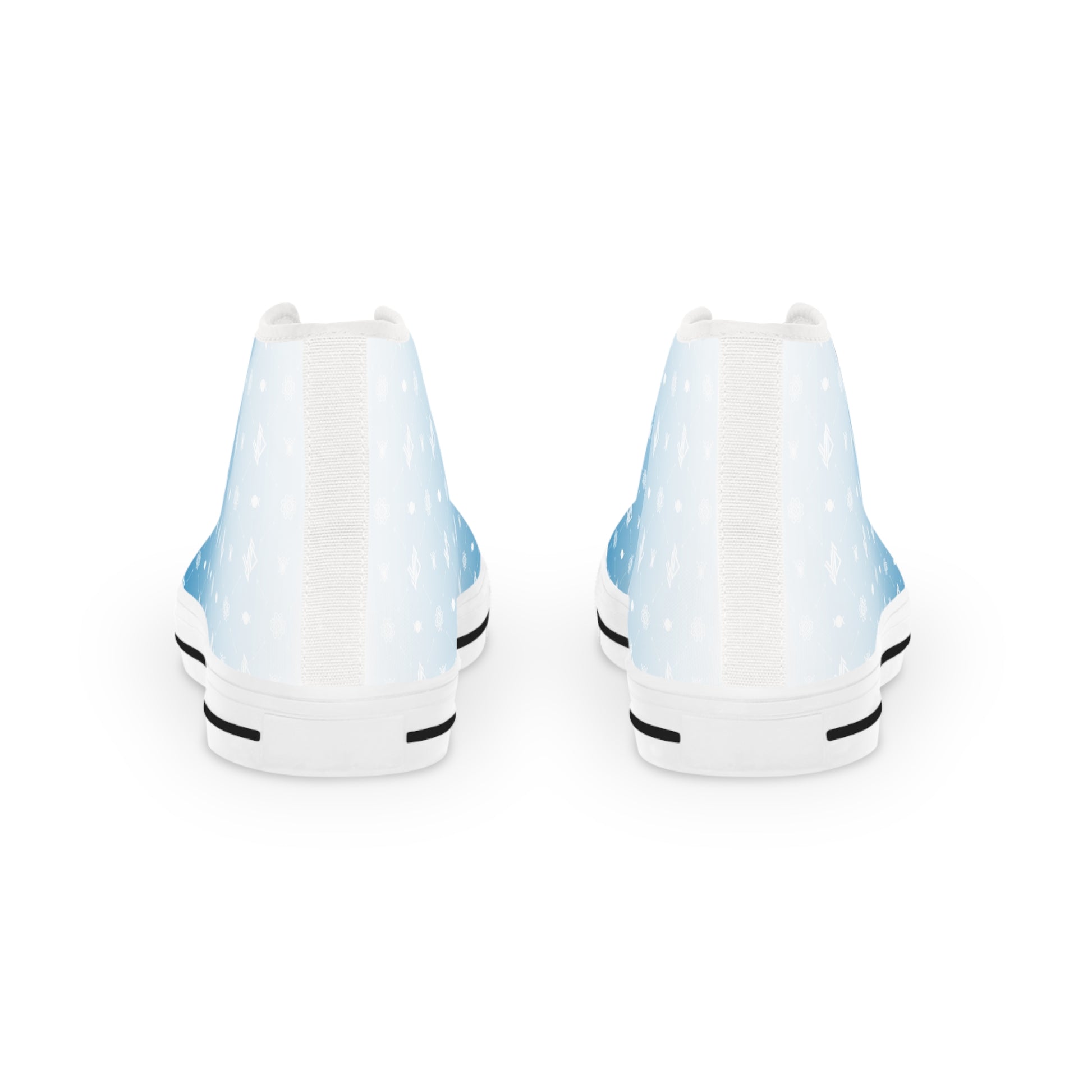 Gradient Blue High Top Sneakers - Stylish Urban Footwear for Casual Wear - Verdine Daniels