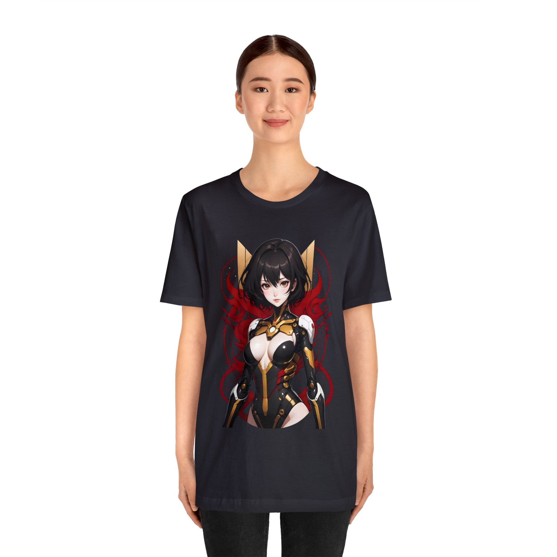 Kǎtōng Piàn - Mecha Girl Collection - Abigail - Unisex Jersey Short Sleeve Tee Printify
