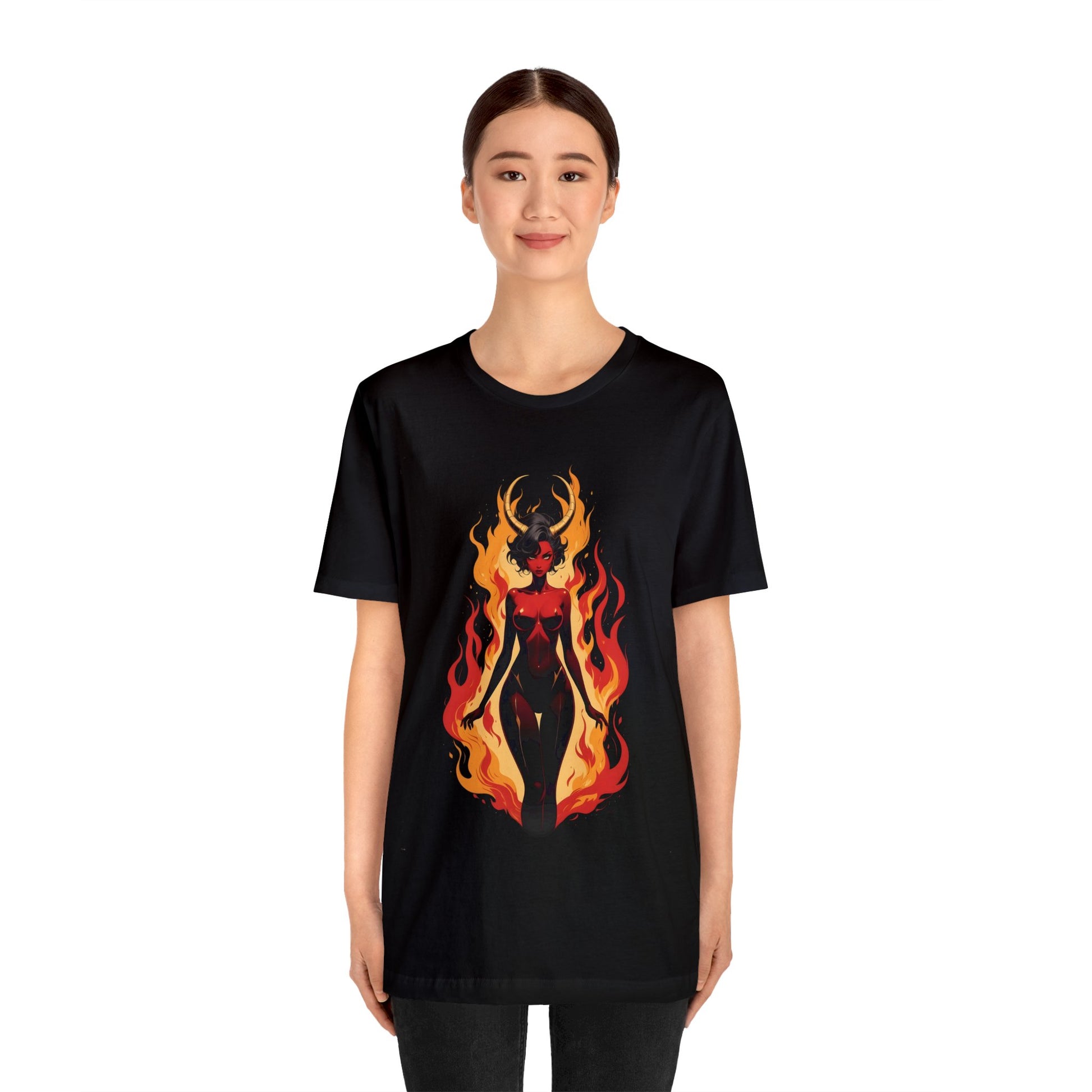 Kǎtōng Piàn - Devil Woman Collection - Drusilla - Unisex Jersey Short Sleeve Tee Printify