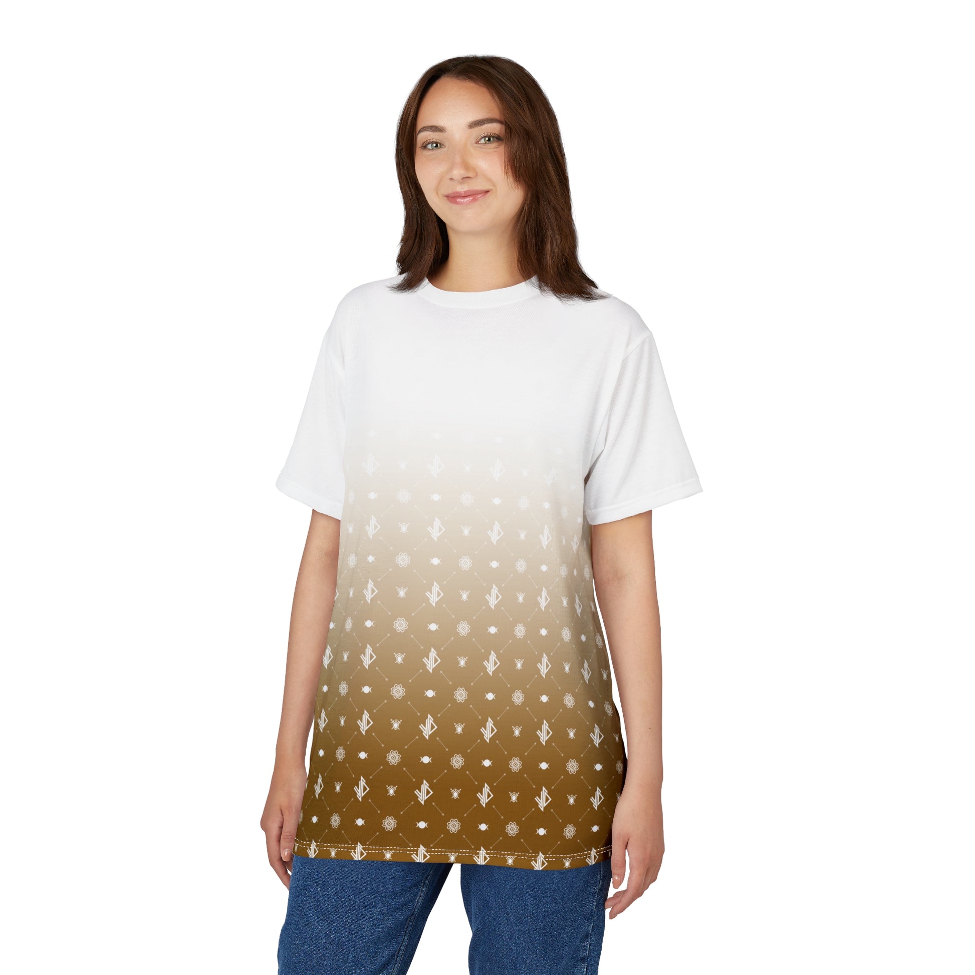 Warm Gradient Unisex Tee with Sun & Star Design - Verdine Daniels