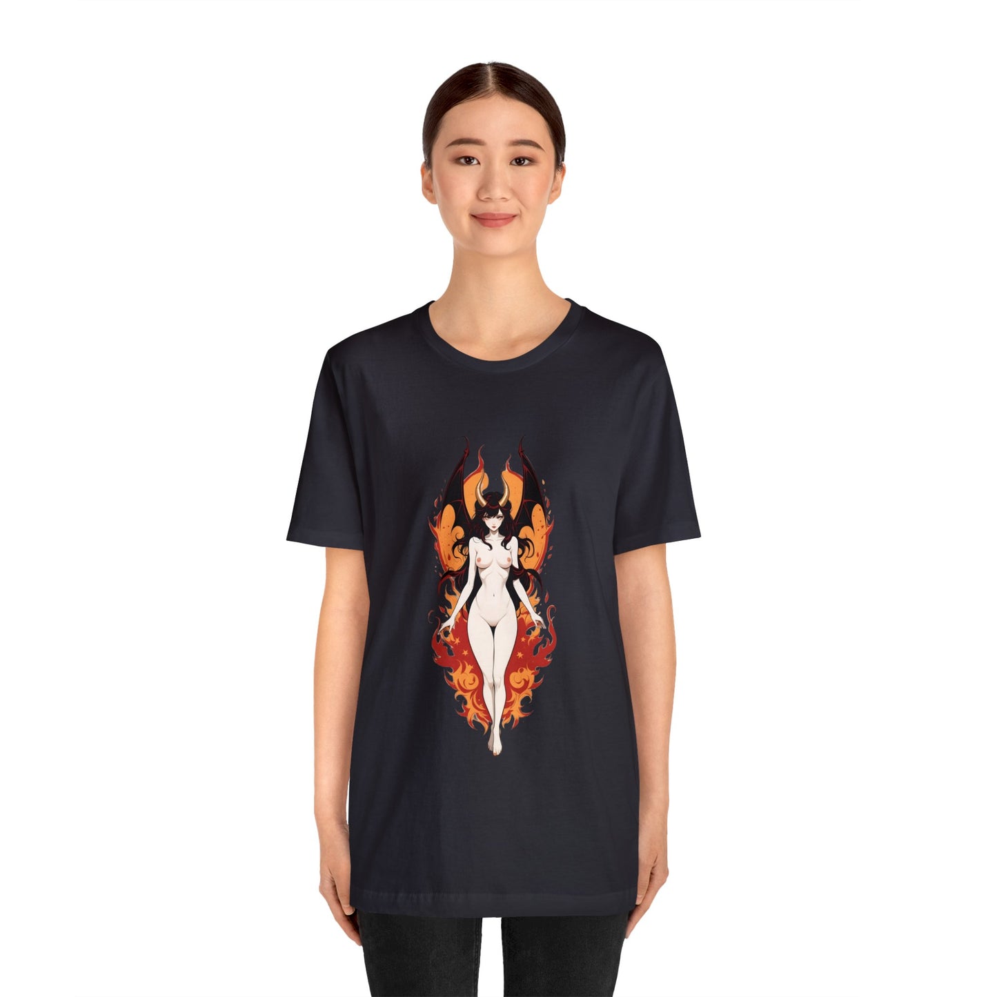 Kǎtōng Piàn - Devil Woman Collection - Akuji - Unisex Jersey Short Sleeve Tee Printify