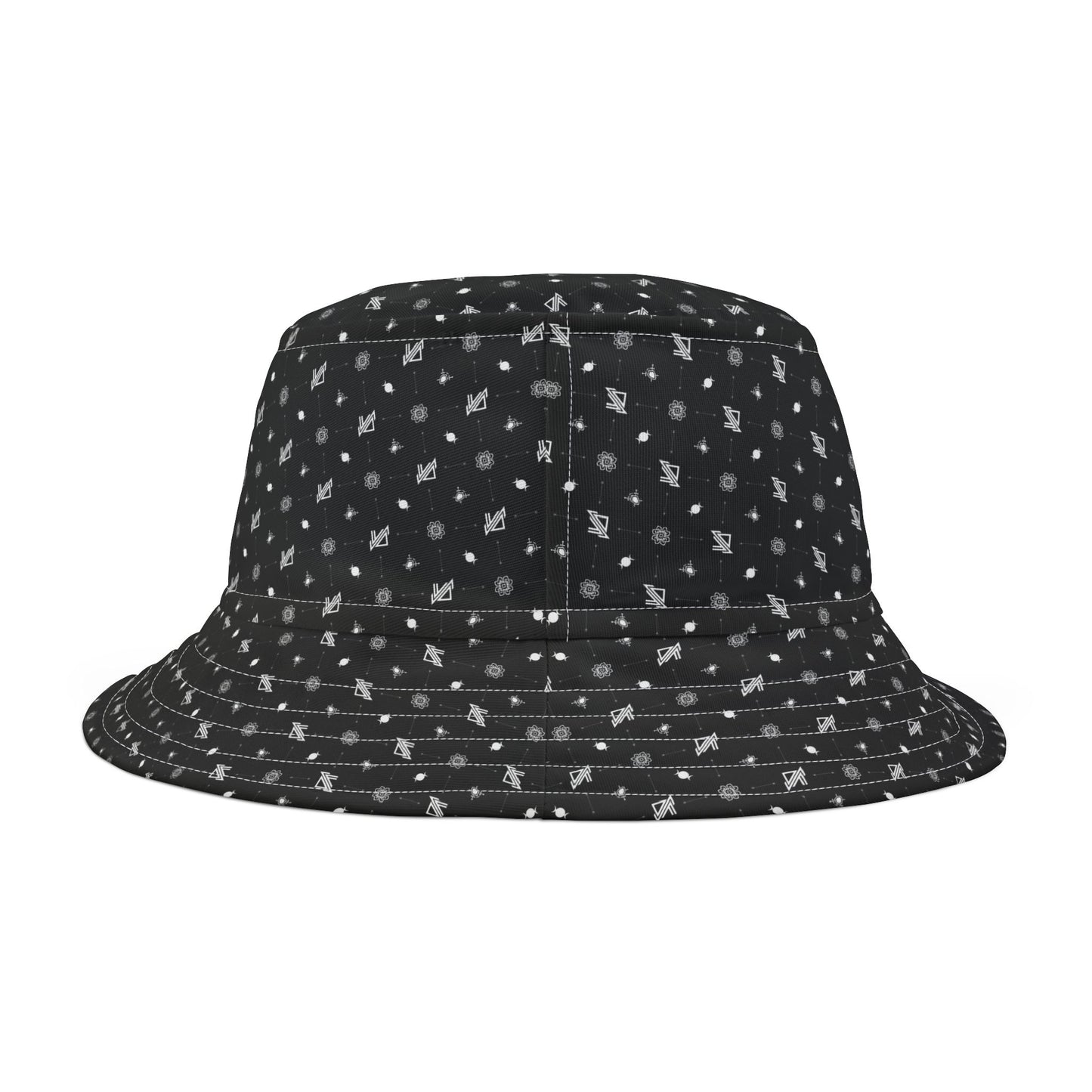 Stylish Triple Moon Black Patterned Bucket Hat - Perfect for Summer Festivals and Casual Outings - Verdine Daniels