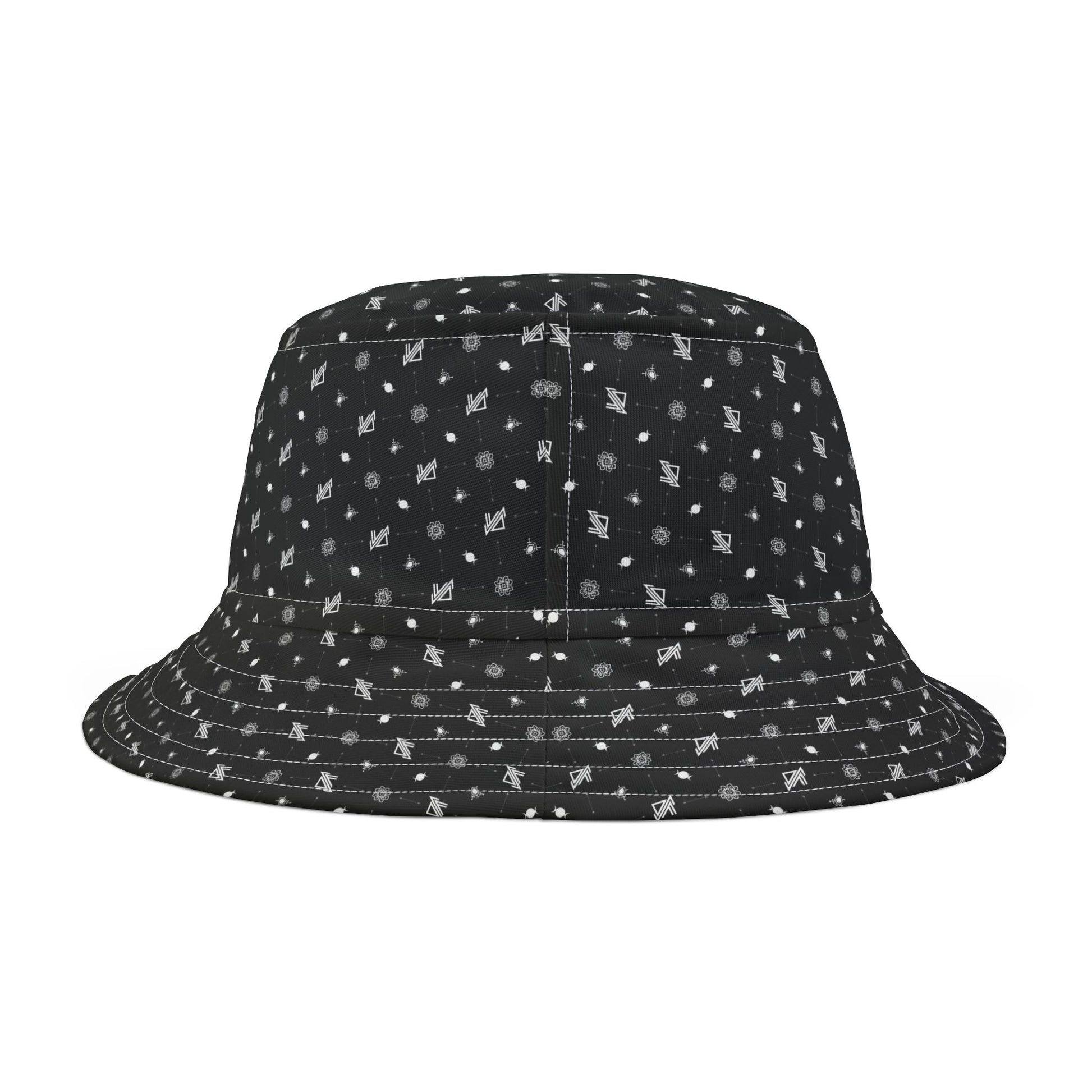 Stylish Triple Moon Black Patterned Bucket Hat - Perfect for Summer Festivals and Casual Outings - Verdine Daniels