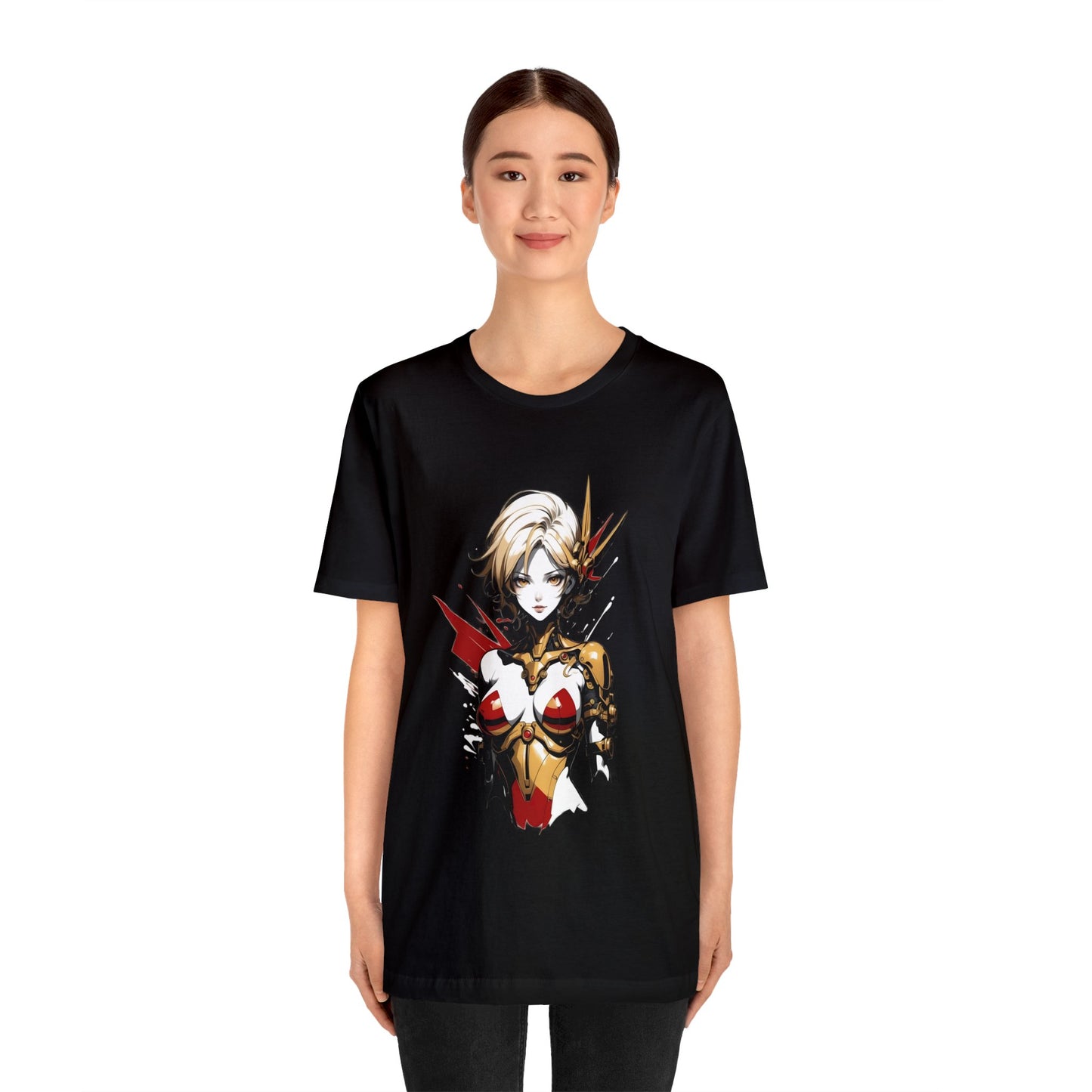 Kǎtōng Piàn - Mecha Girl Collection - Scarlett - Unisex Jersey Short Sleeve Tee Printify