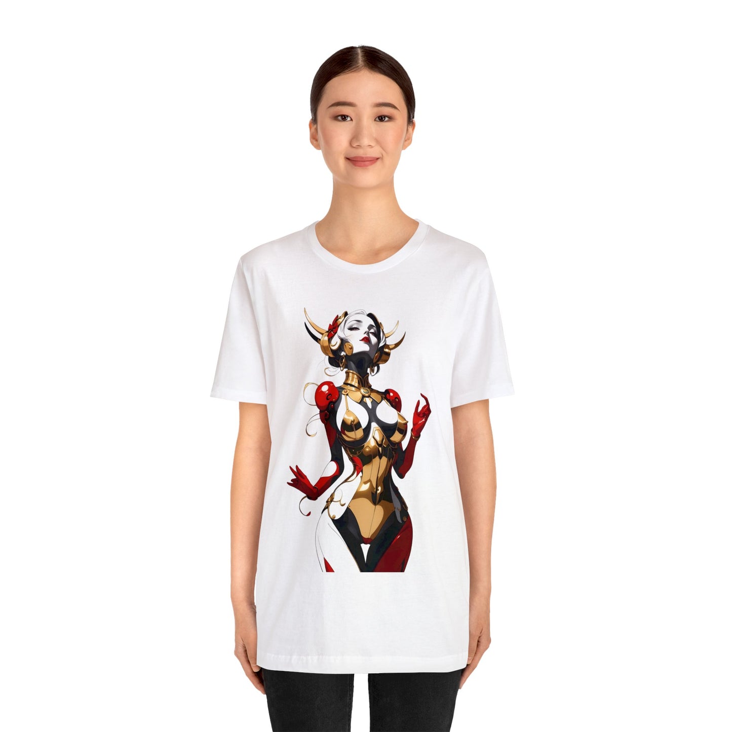 Kǎtōng Piàn - Mecha Girl Collection - Sophia - Unisex Jersey Short Sleeve Tee Printify