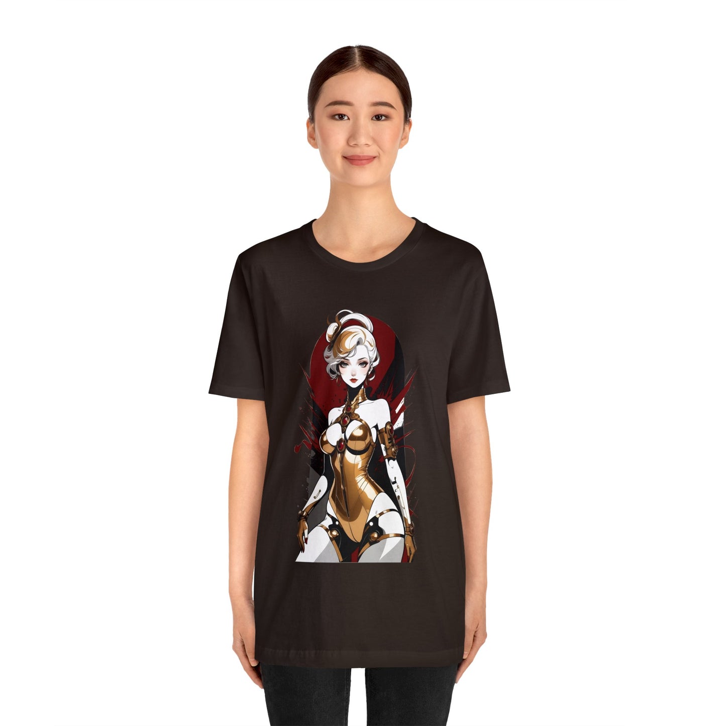 Kǎtōng Piàn - Mecha Girl Collection - Violet - Unisex Jersey Short Sleeve Tee Printify